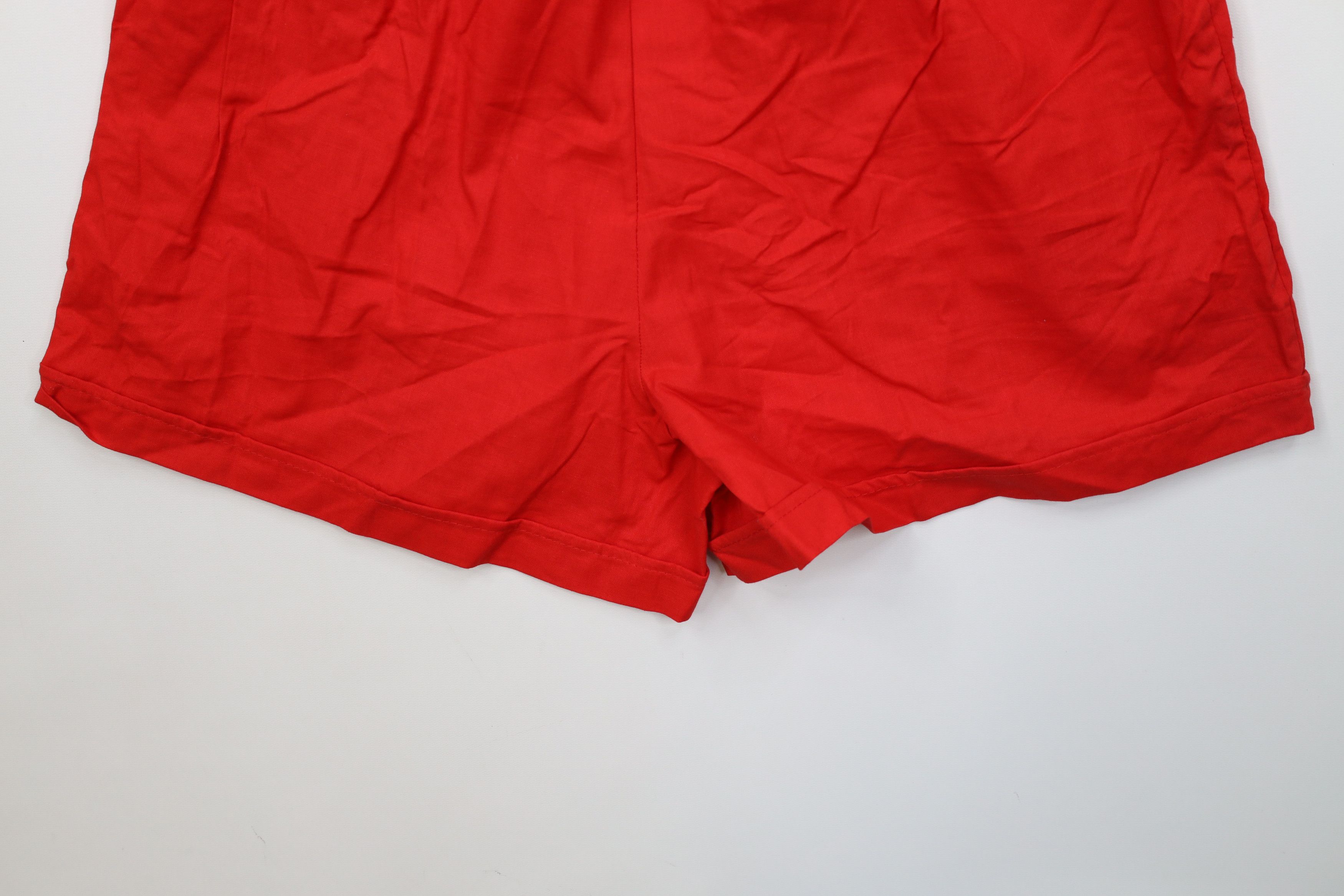 Vintage Deadstock Vintage 90s Streetwear Blank Shorts Red Cotton USA Size 36" / US 14 / IT 50 - 11 Thumbnail