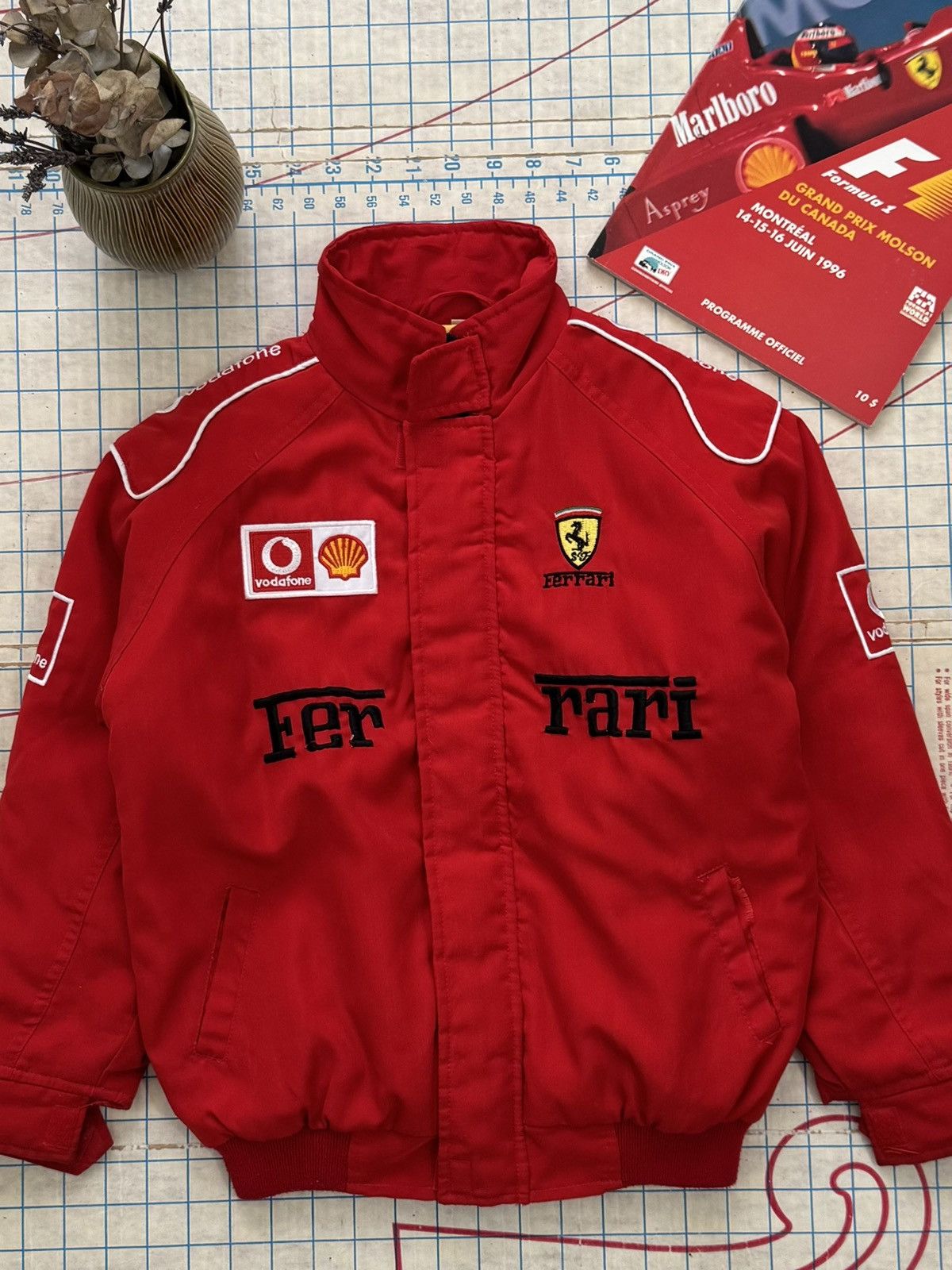 Ferrari Vintage Ferrari Nice Man Youth XL Racing Jacket Red 90’s Size US XXS / EU 40 - 2 Thumbnail
