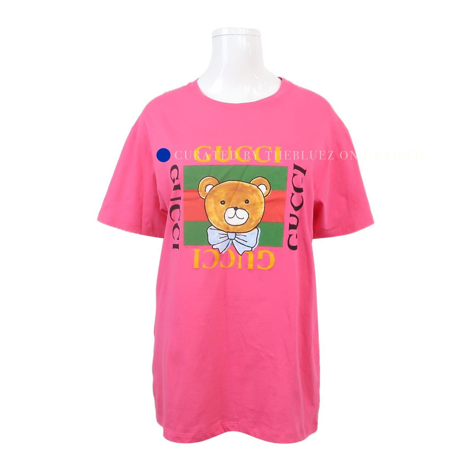Gucci Cute Teddy Bear Print T-Shirt in Pink Size US M / EU 48-50 / 2 - 1 Thumbnail