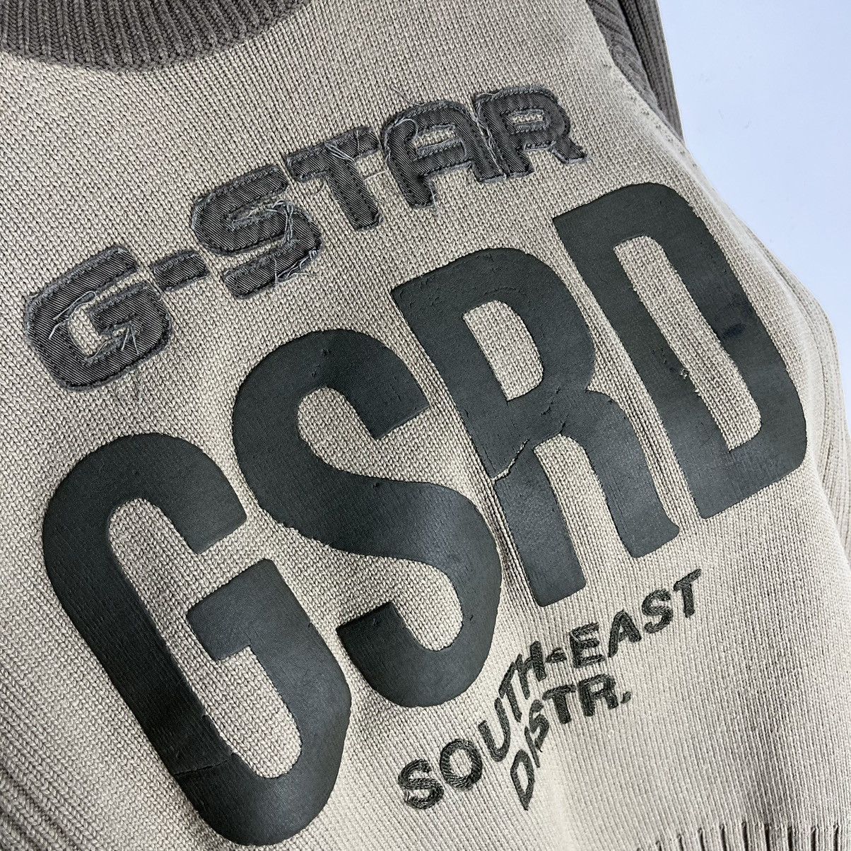 G-Star Vintage G Star Raw avant garde ribbed big logo sweater 90’s Size US M / EU 48-50 / 2 - 11 Thumbnail