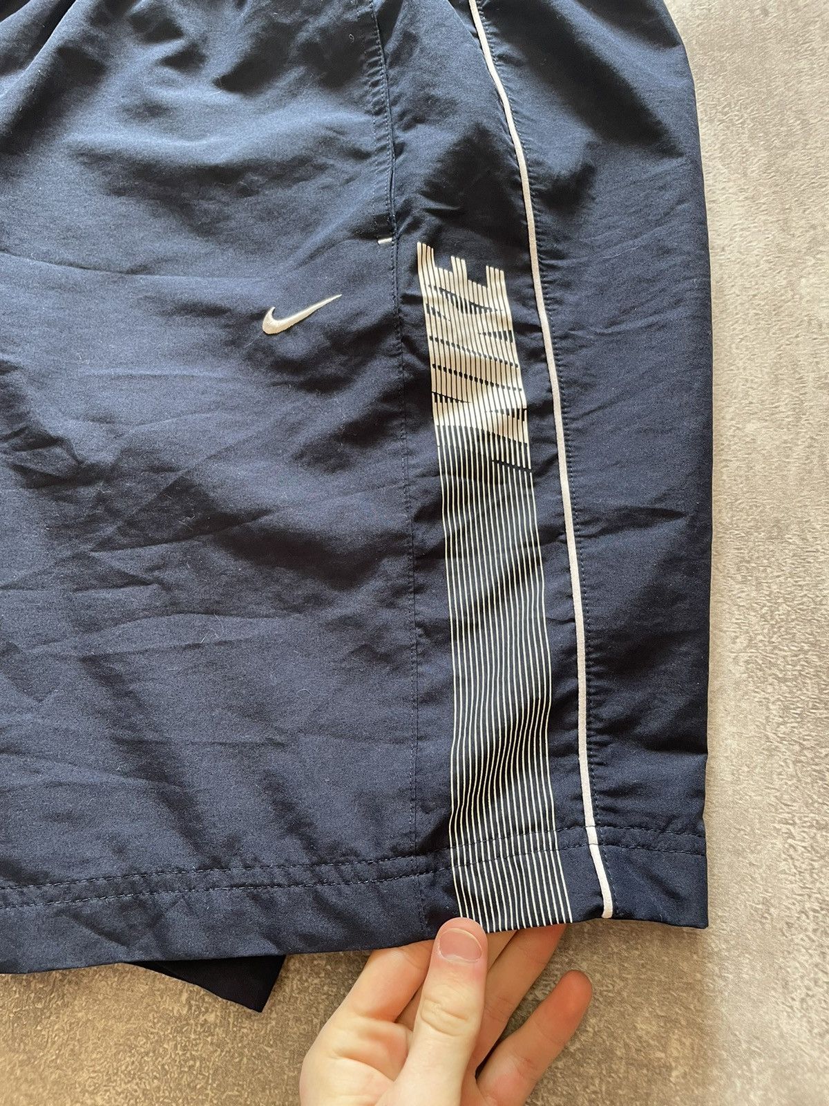 Nike × Vintage Vintage Nike Navy Blue Shorts Drill Size L Size US 34 / EU 50 - 2 Thumbnail