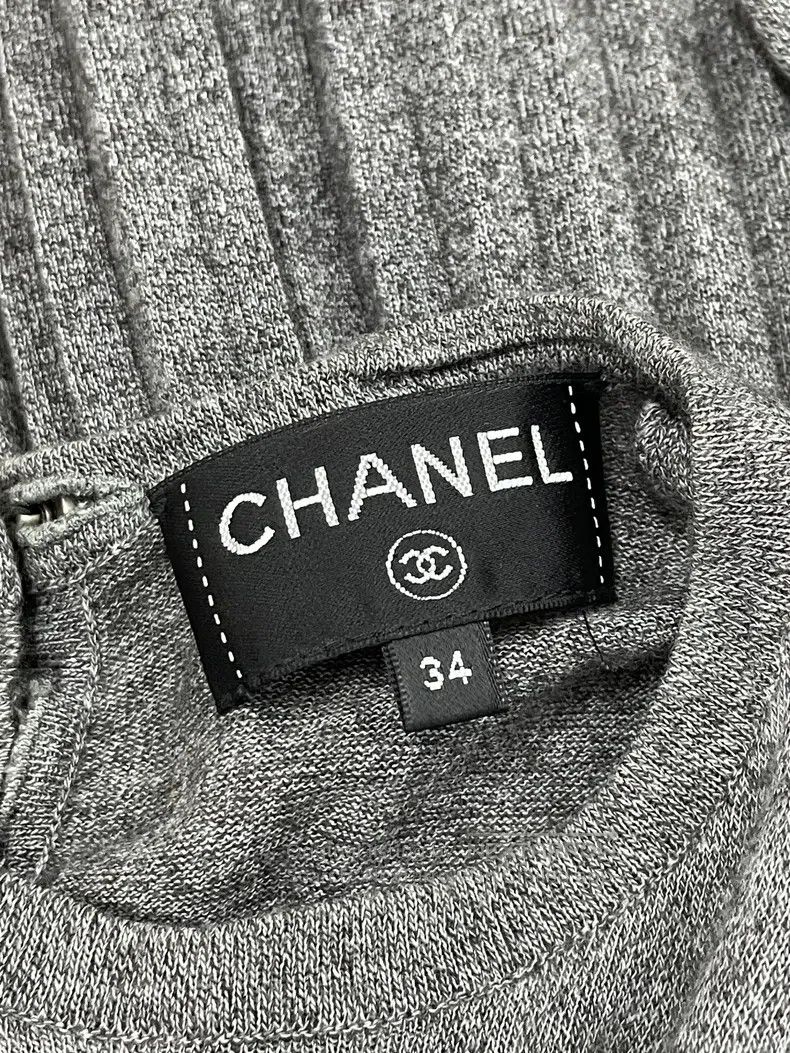 Chanel Chanel 16B grey knitted dress Size XXS / US 00 / IT 34 - 6 Thumbnail