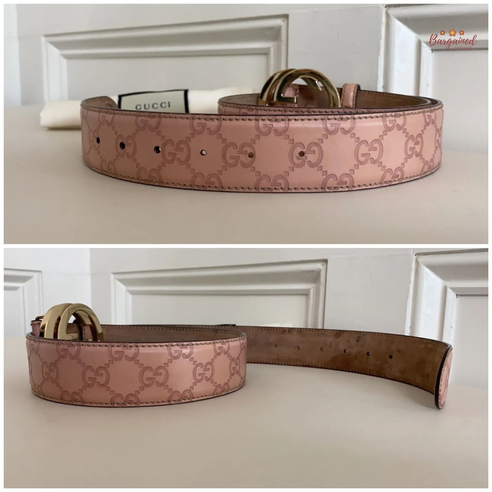 Gucci Gucci Guccissima Leather Gold Interlocking G Buckle Belt Size ONE SIZE - 6 Thumbnail