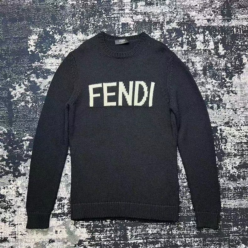 Fendi Fendi Letter logo jacquart knitted woollen sweater Size US M / EU 48-50 / 2 - 1 Thumbnail