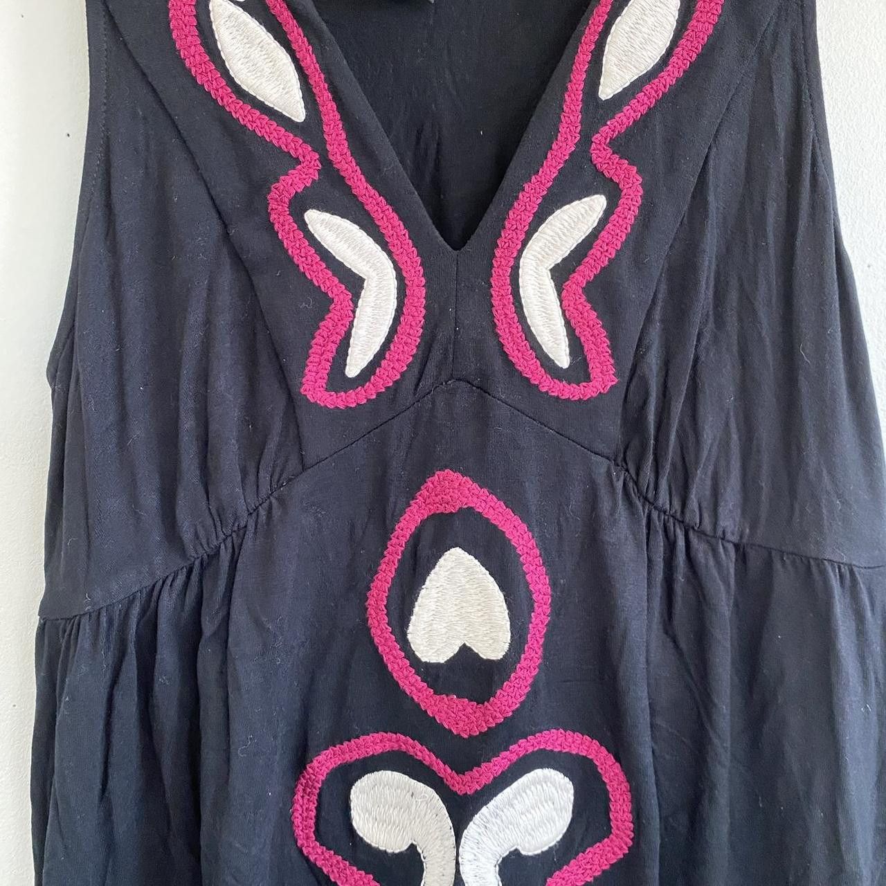 I.N.C INTERNATIONAL CONCEPTS BLACK PINK STITCH WORK DRESS SMALL Size S / US 4 / IT 40 - 5 Thumbnail