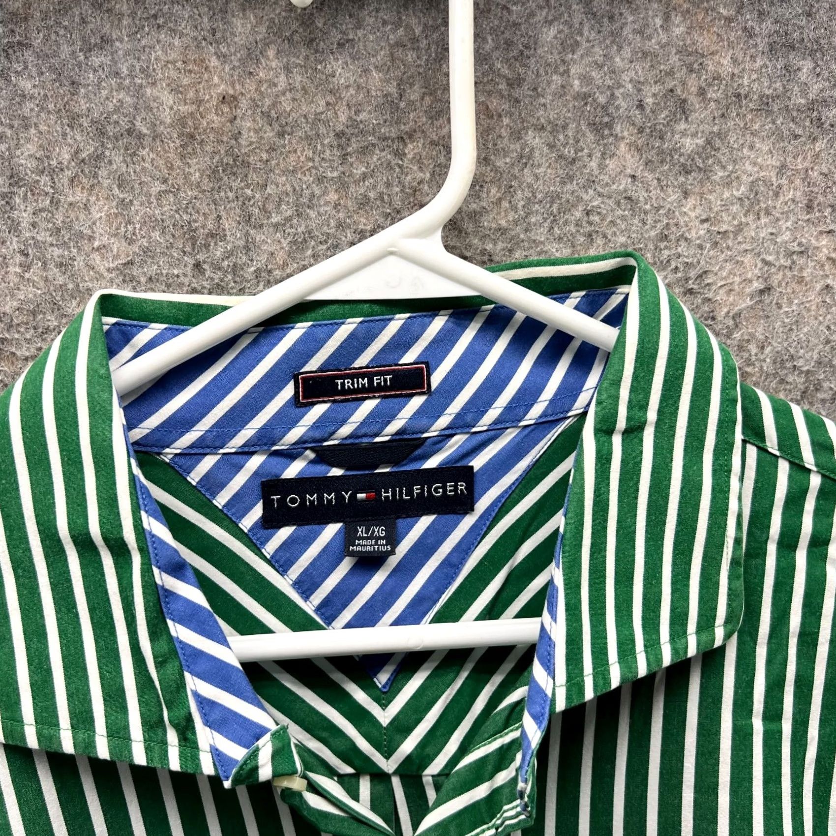 Tommy Hilfiger Tommy Hilfiger Shirt Mens XL Green Button-Down Striped Preppy Vintage Style Shirt Size US XL / EU 56 / 4 - 7 Thumbnail