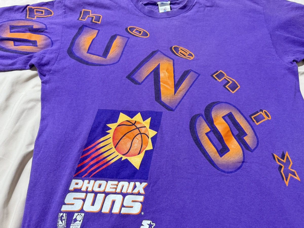 NBA × Vintage Vintage 90s NBA Phoenix Suns Full-Print T Shirt Size US XL / EU 56 / 4 - 3 Thumbnail