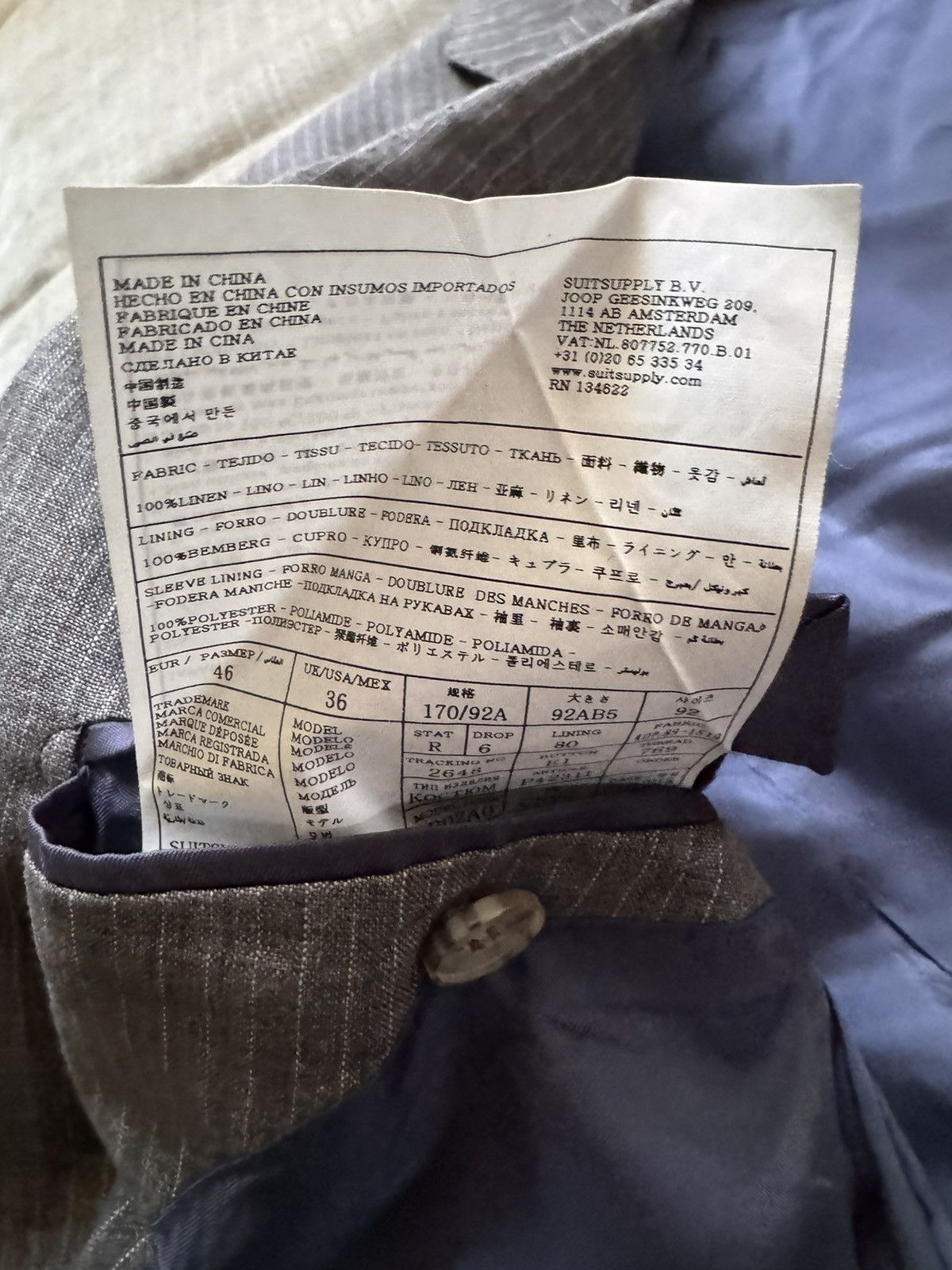 Suitsupply SUITSUPPLY Pure Woven in Italy Linen Jacket Size 36R - 9 Thumbnail