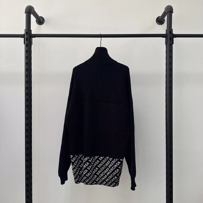 Balenciaga Balenciaga SS21 Full print stretch fleece paneled turtlenec Size US S / EU 44-46 / 1 - 2 Thumbnail