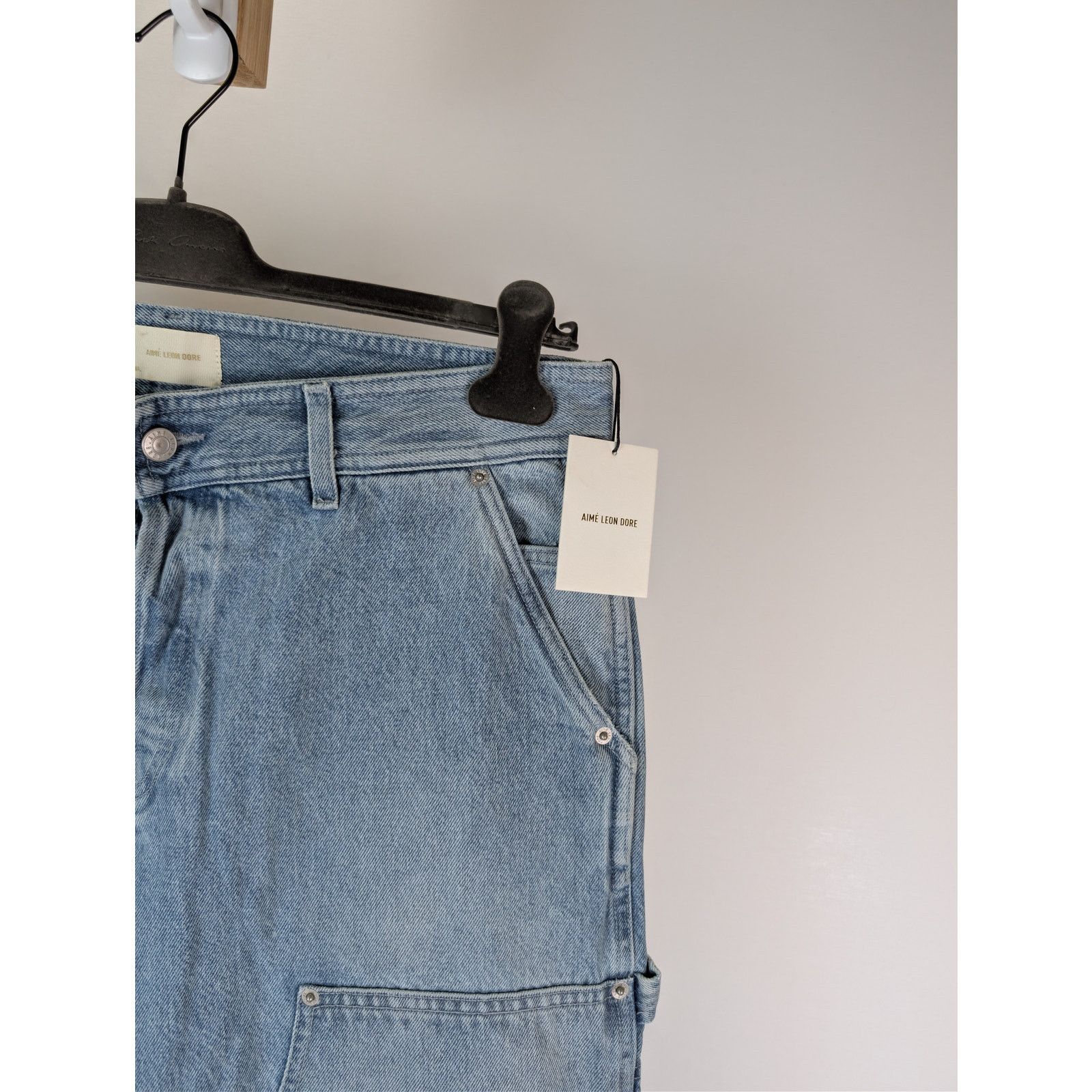 Aime Leon Dore o1rshd1 Carpenter Pant Denim Jeans in Light Wash Blue Size US 36 / EU 52 - 5 Thumbnail