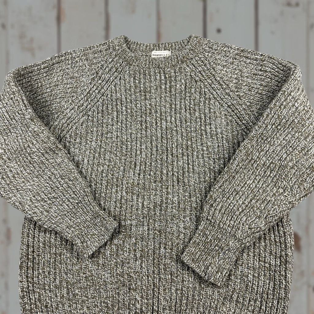 CO VINTAGE Dunn & Co Kilspindie Sweater Men XL Brown Earth Tone Ribbed Wool Marled Pullover Knit Wool Solid Pattern Casual Preppy Collarless Long Sleeve Size US XL / EU 56 / 4 - 1 Thumbnail