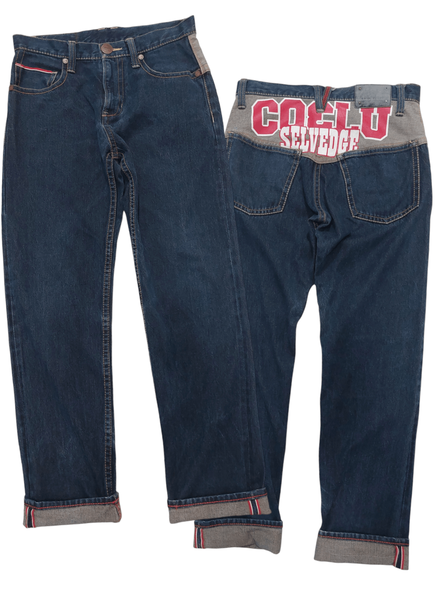 image of Vintage Co & Lu Big Logo Selvedge Denim in Dark Blue, Men's (Size 30)