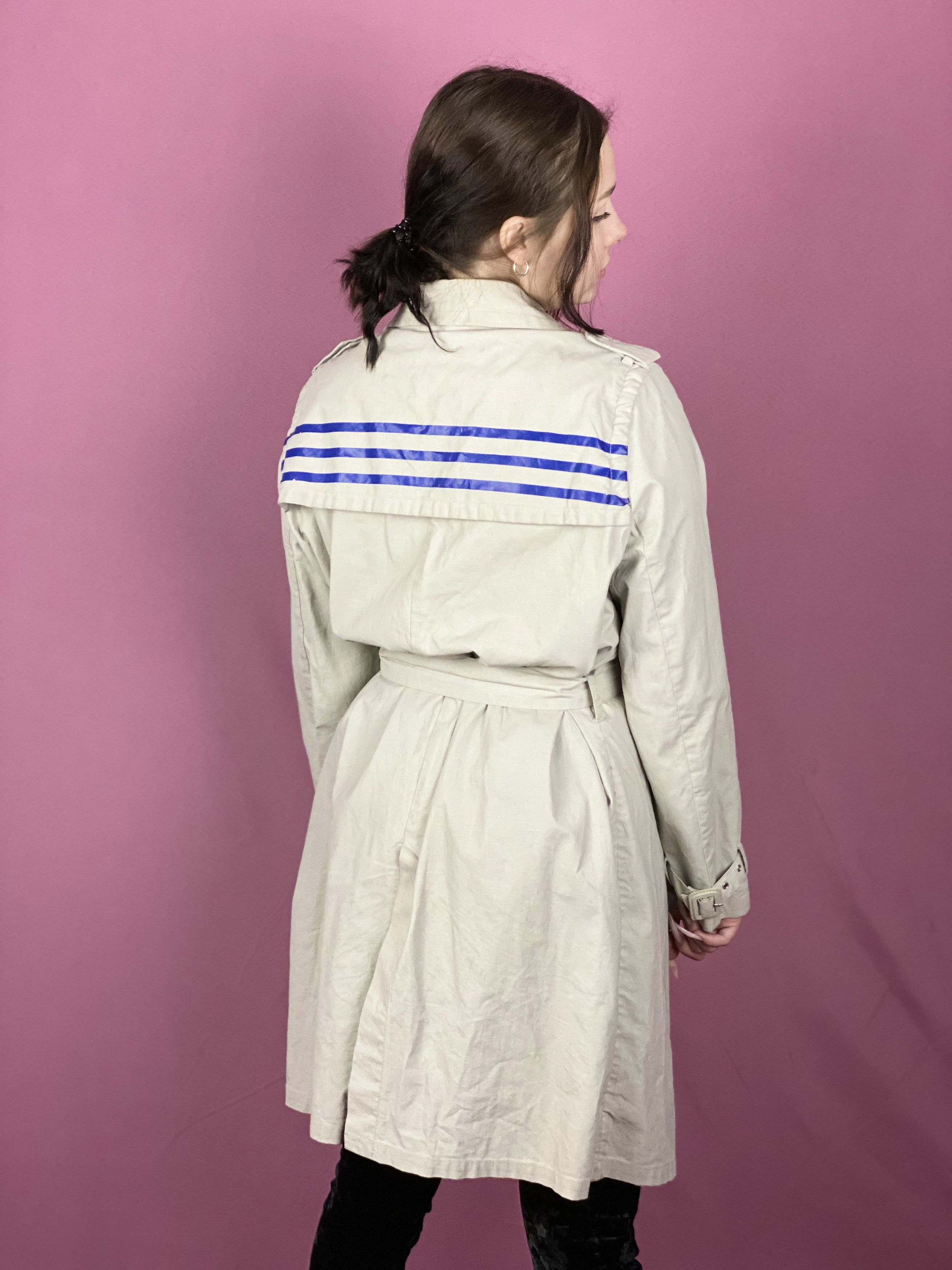 Jean Paul Gaultier × Vintage 90s Jean Paul Gaultier Vintage Women's Linen Trench Coat - L Size L / US 10 / IT 46 - 3 Thumbnail
