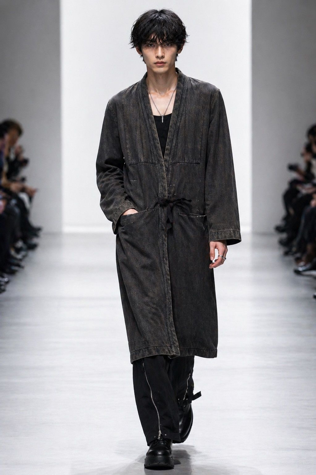 Maison Margiela ‼️LAST DROP‼️MM6 Long Coat Wrap Denim Jacket Kimono AvantGarde Size US M / EU 48-50 / 2 - 1 Thumbnail
