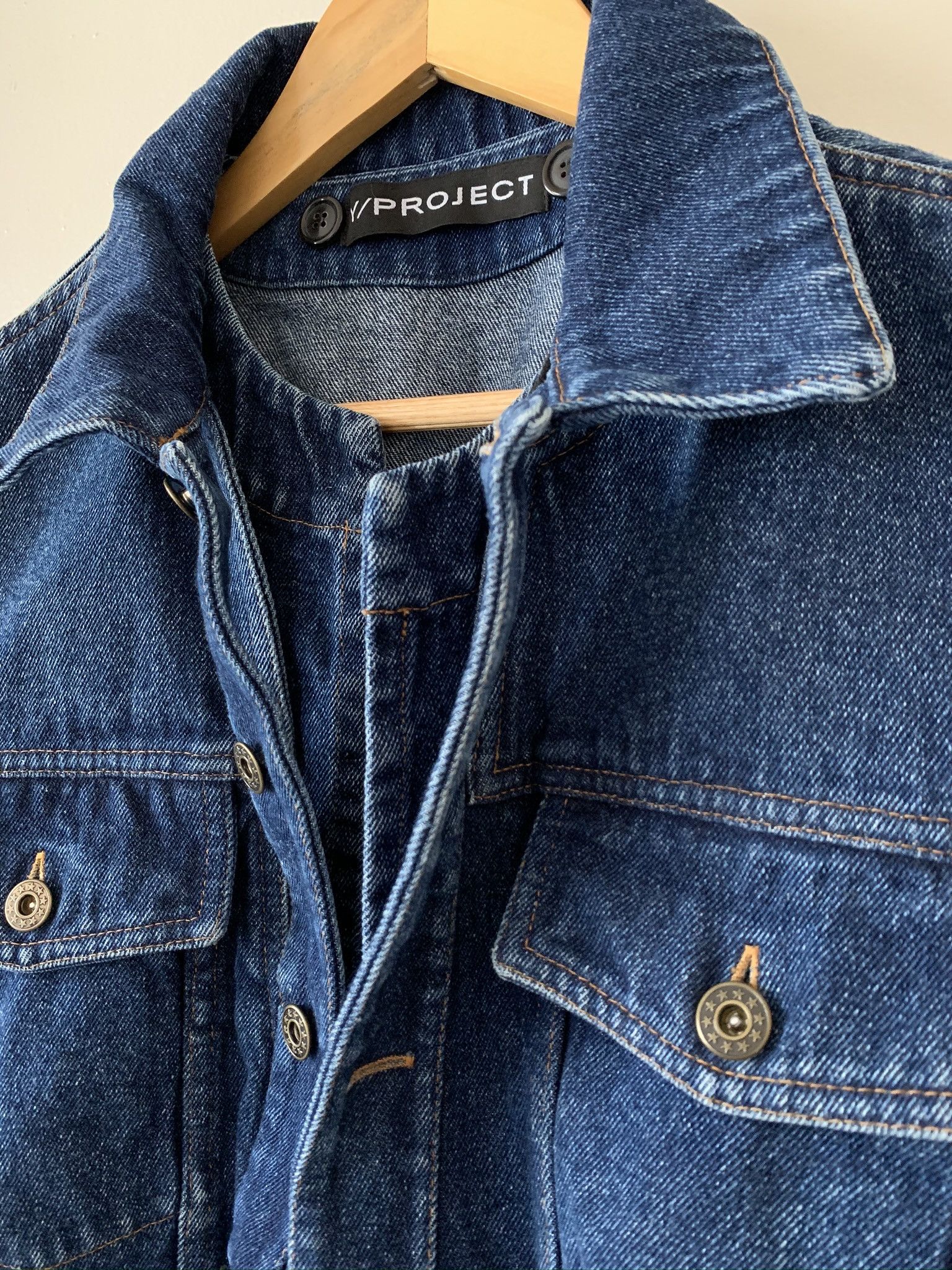 Y/Project Blue Layered Denim Jacket with Cut Outs Size US S / EU 44-46 / 1 - 7 Thumbnail