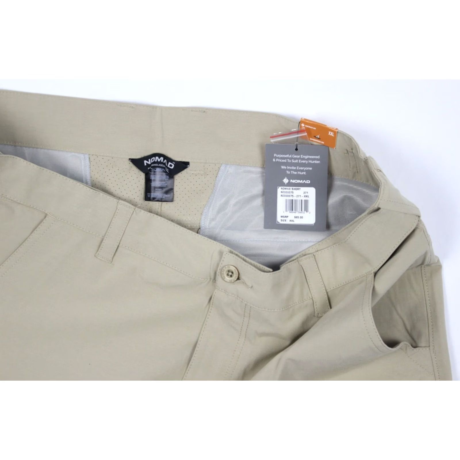 Nomad Nomad Outdoor Men's 9" Shorts Hybrid Stretch XXL Khaki N2000075 Size US 39 - 4 Thumbnail