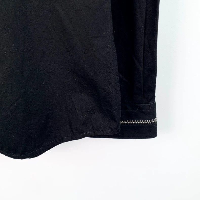 Givenchy Size37 Black Zipper Cotton Feedback Single-Breaste