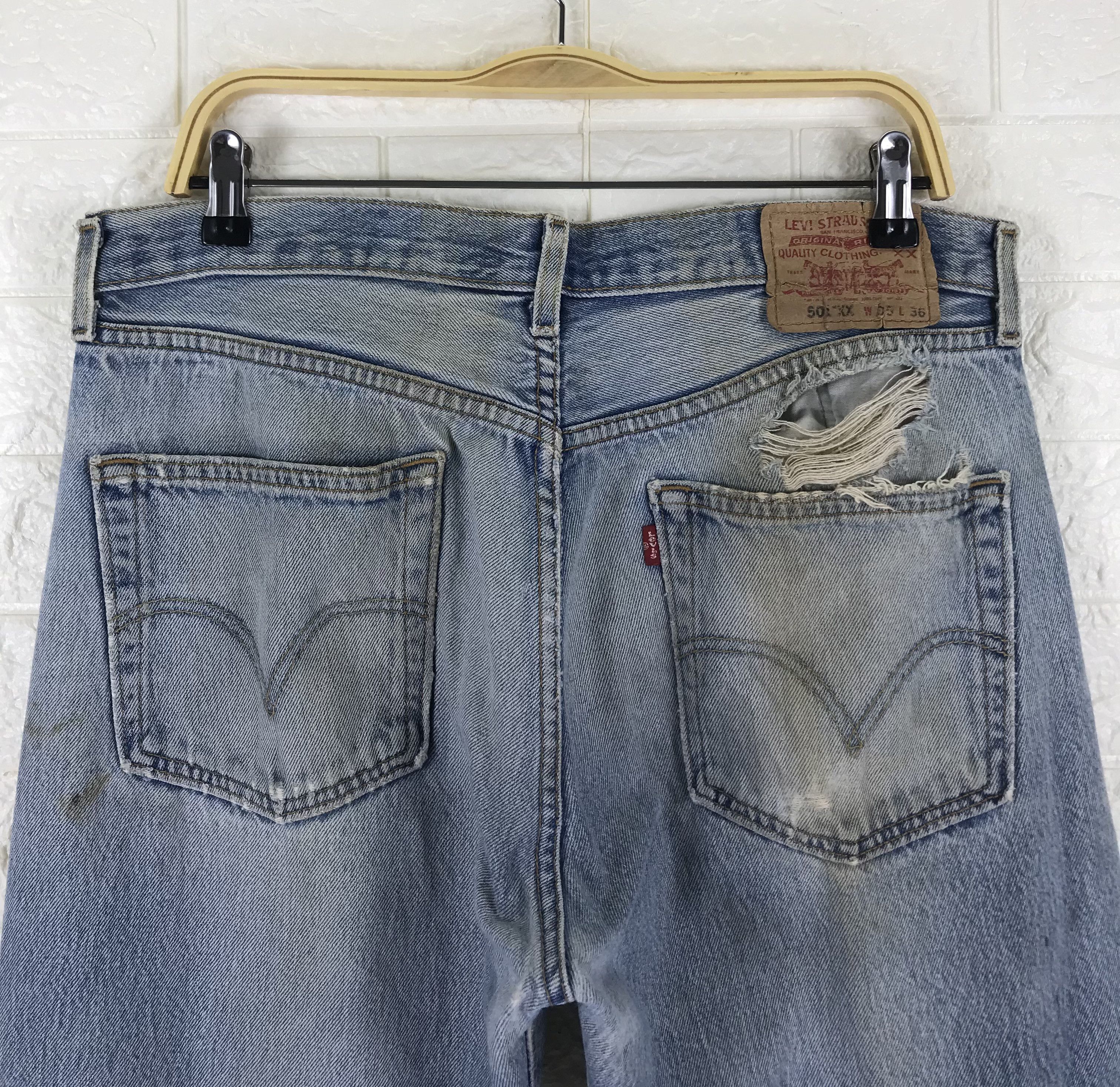 Levi's Vintage Levi's 501 Jeans Rusty Blue Distressed Denim Size US 34 / EU 50 - 6 Thumbnail