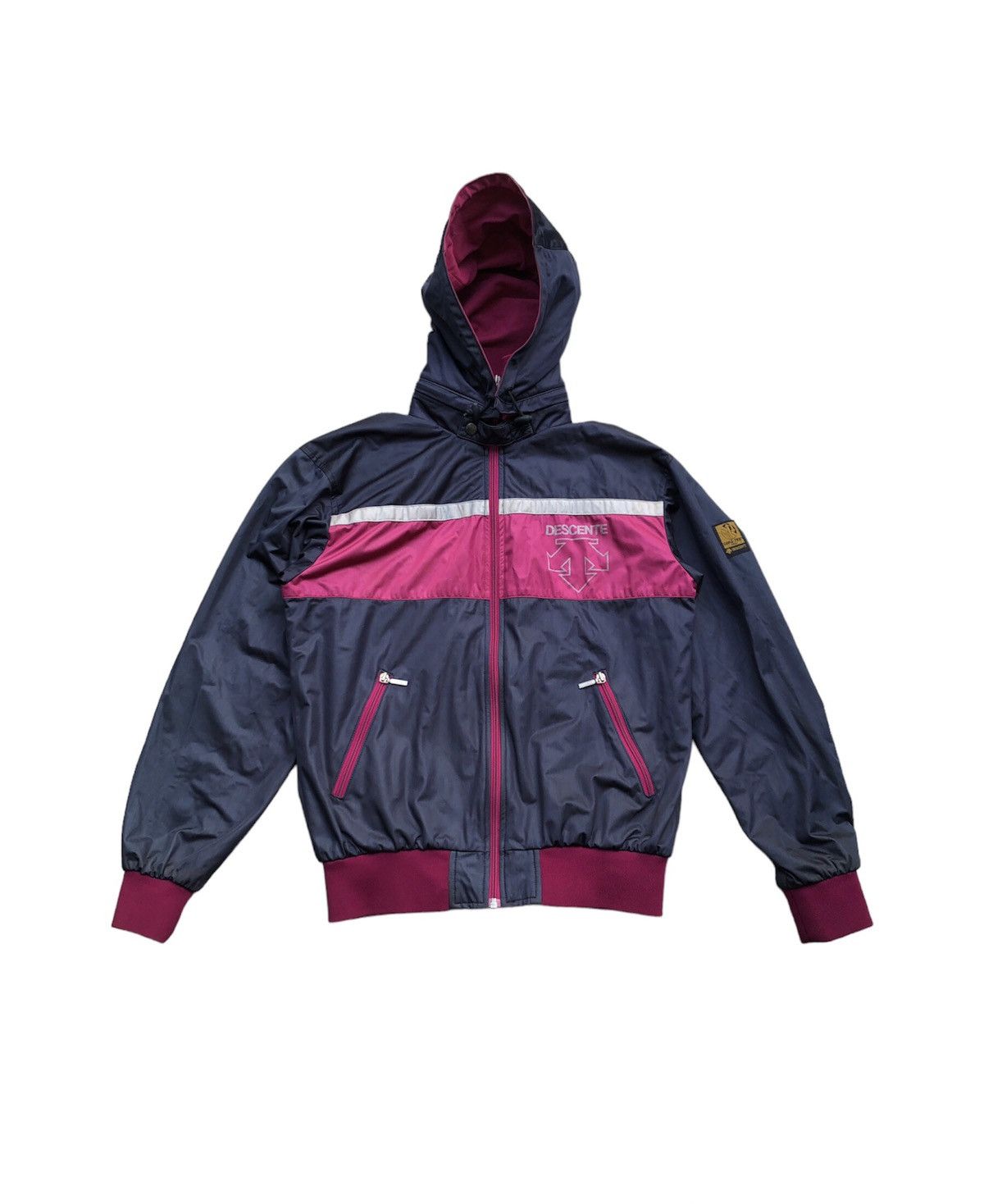 image of Descente Goretex Windbreaker Hoodie in Maroon, Men's (Size Medium)