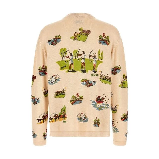Bode BODE Beige Beaded Camp Cardigan New & Authentic (Men's size: Size US M / EU 48-50 / 2 - 2 Thumbnail