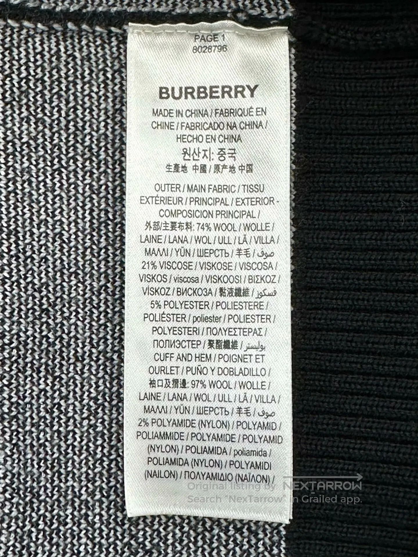 Burberry Burberry Black and White Classic Tartan Embroidered Deer L Size US S / EU 44-46 / 1 - 4 Thumbnail