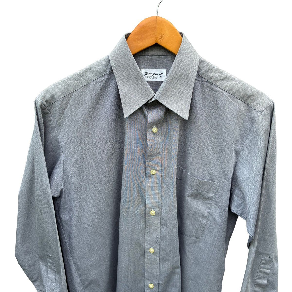 Pierre Balmain Pierre Balmain François 1er Gray Dress Shirt Button Up Size US L / EU 52-54 / 3 - 3 Thumbnail