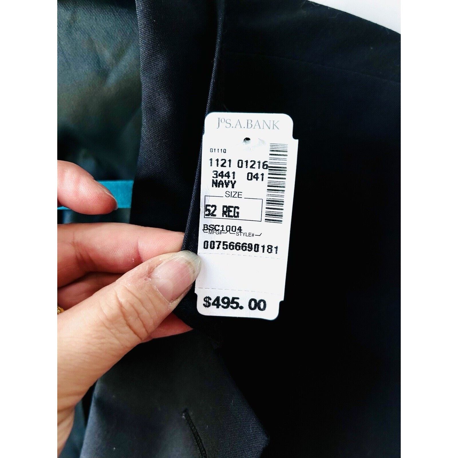 Jos. A. Bank Jos A Bank Stays Cool Navy Suit Blazer 3 Button Size 52R NWT Size 52R - 3 Thumbnail