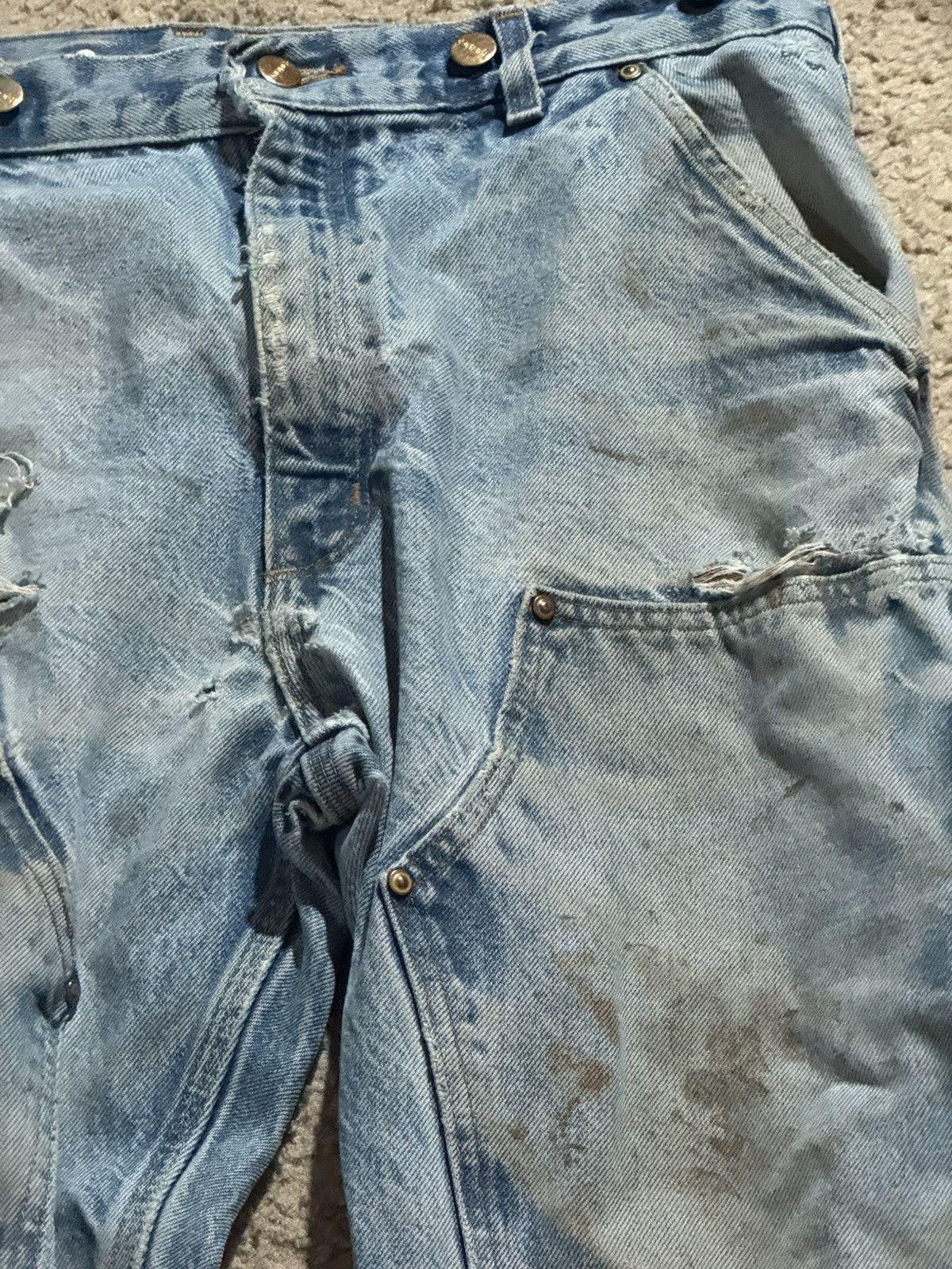 Carhartt Vinateg Double Knee Carpenter Denim Jeans Size US 34 / EU 50 - 4 Thumbnail