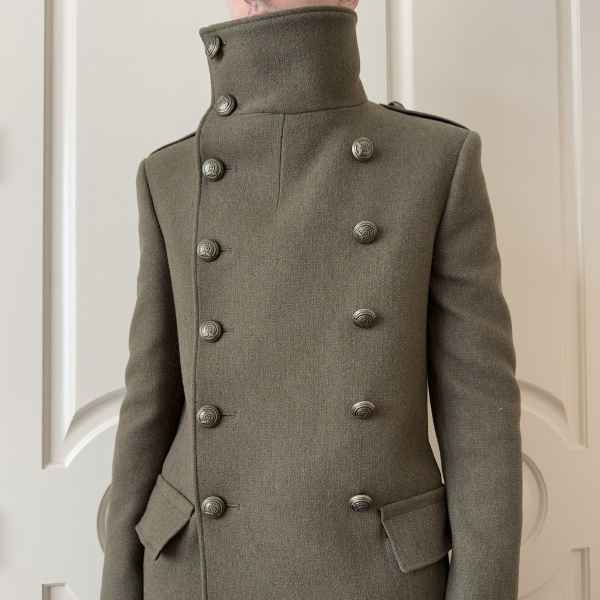 Balmain Balmain x H&M 2015 Double-Breasted Military Wool Coat Size US M / EU 48-50 / 2 - 4 Thumbnail