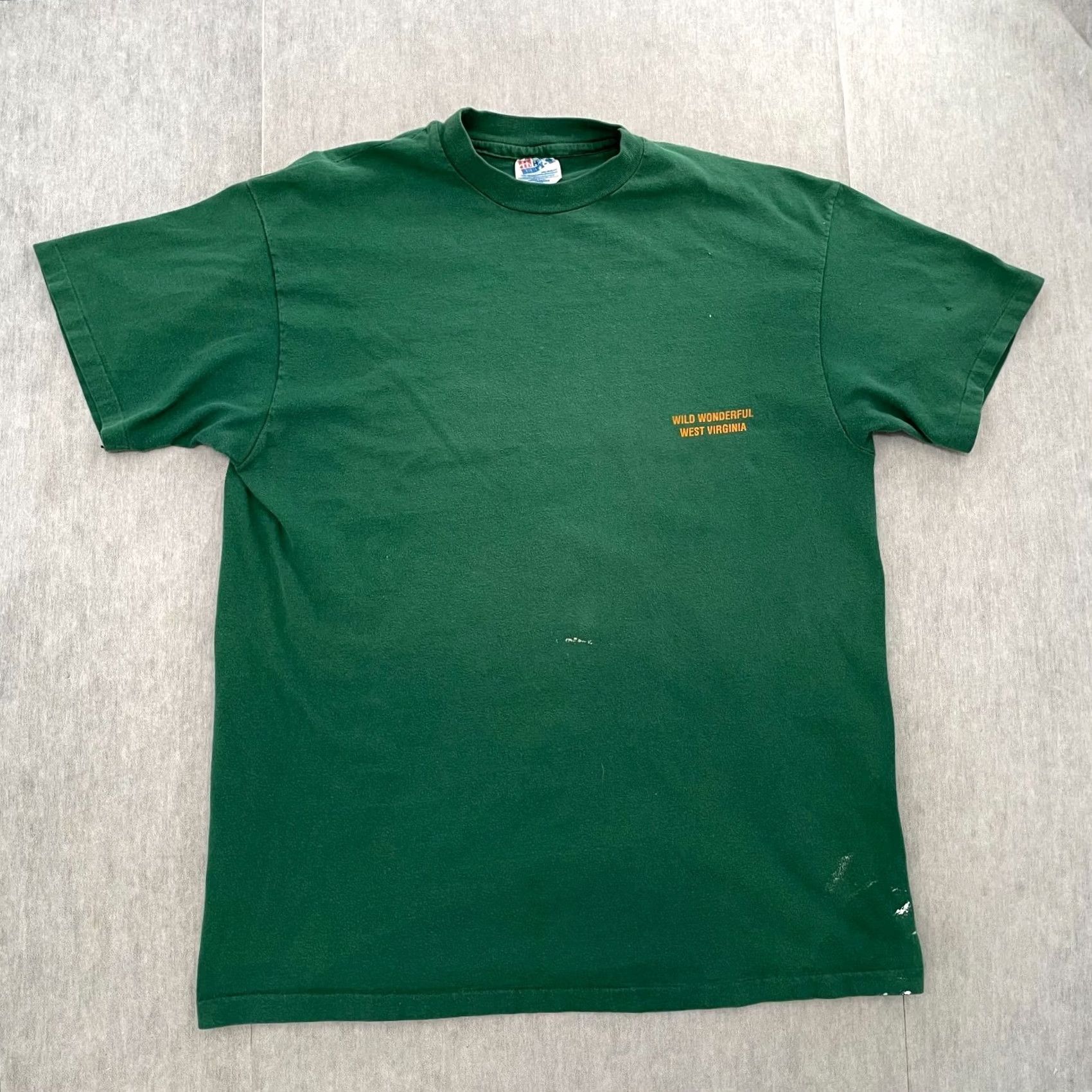 Hanes VINTAGE Hanes West Virginia Shirt Adult Large Green Gauley River Whitewater Paddle Men Shirt Size US L / EU 52-54 / 3 - 2 Thumbnail