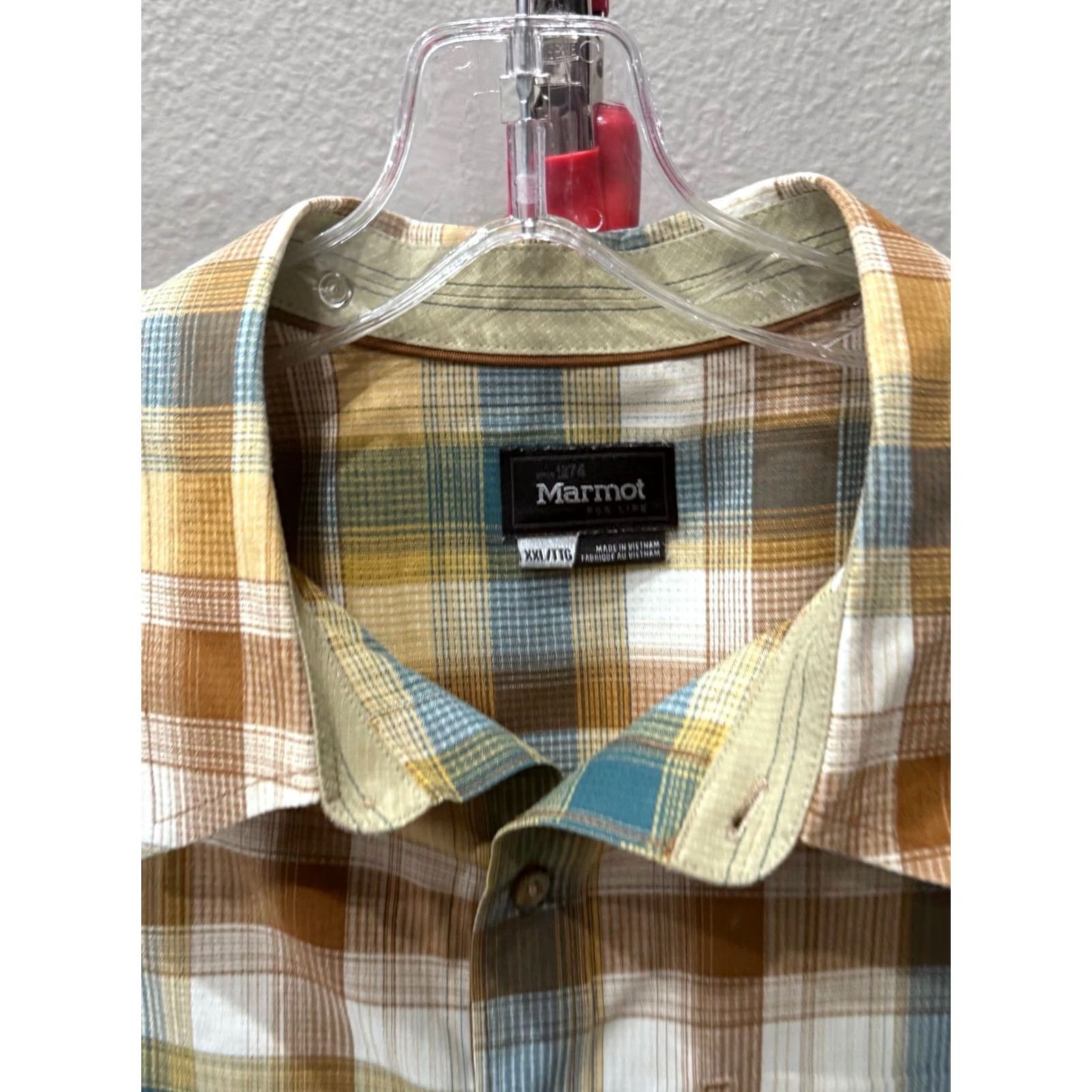 Marmot Marmot Shirt XXL 2XL Plaid Short Sleeve Button Up Men Multicolor Mens Size US XXL / EU 58 / 5 - 3 Thumbnail