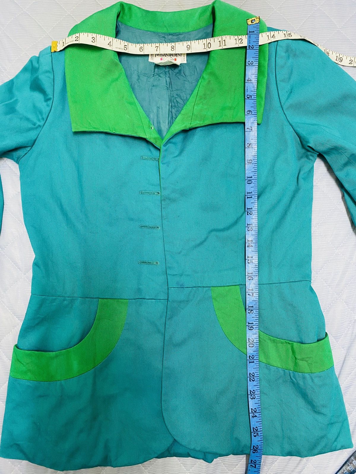 Vintage × Yves Saint Laurent (L) VINTAGE RIVE GAUCHE YVES SAINT LAURENT JACKET Size XS / US 0-2 / IT 36-38 - 14 Thumbnail