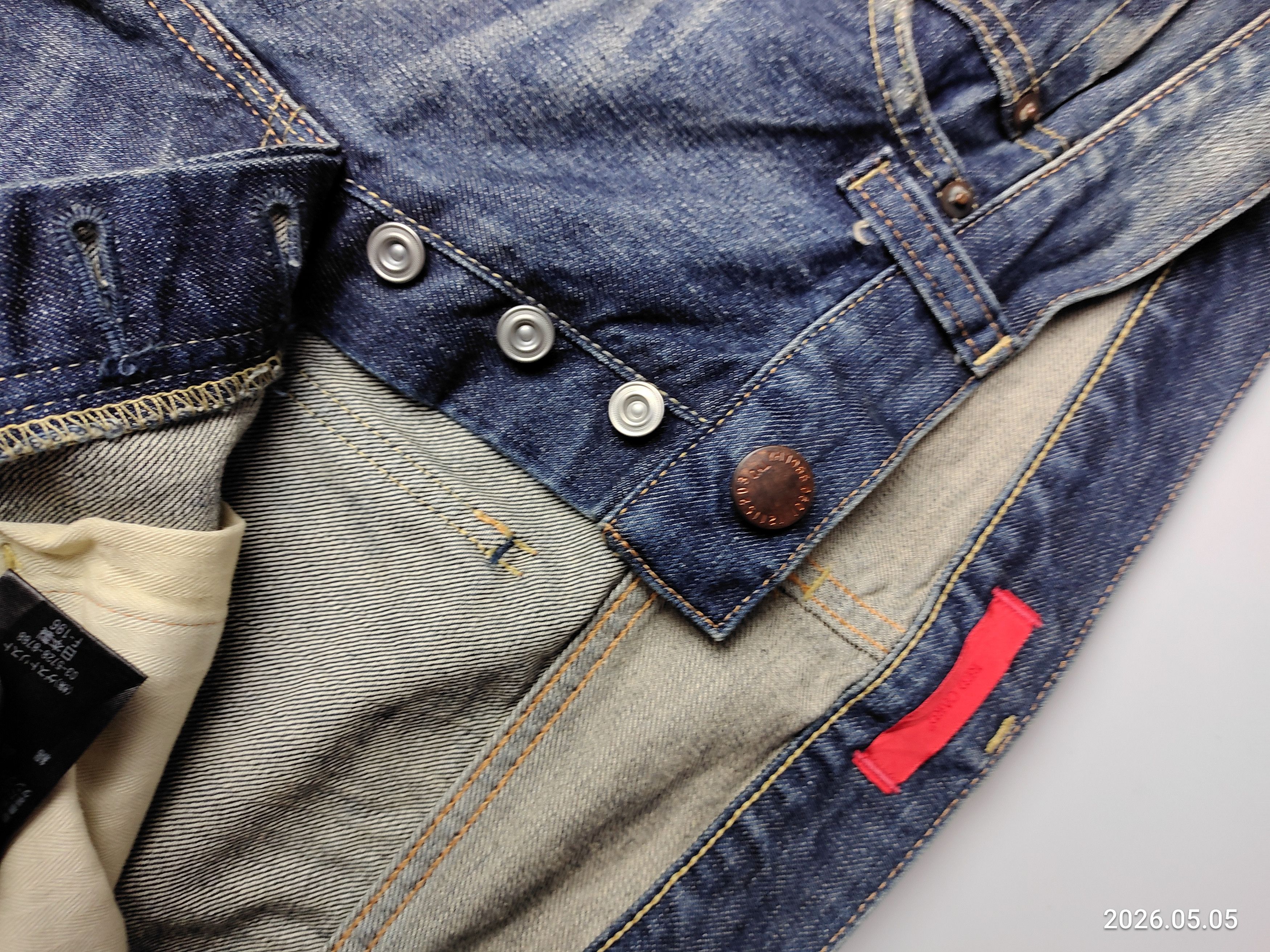Japanese Brand Crazy faded Red Card Japanese Denim Size US 32 / EU 48 - 7 Thumbnail