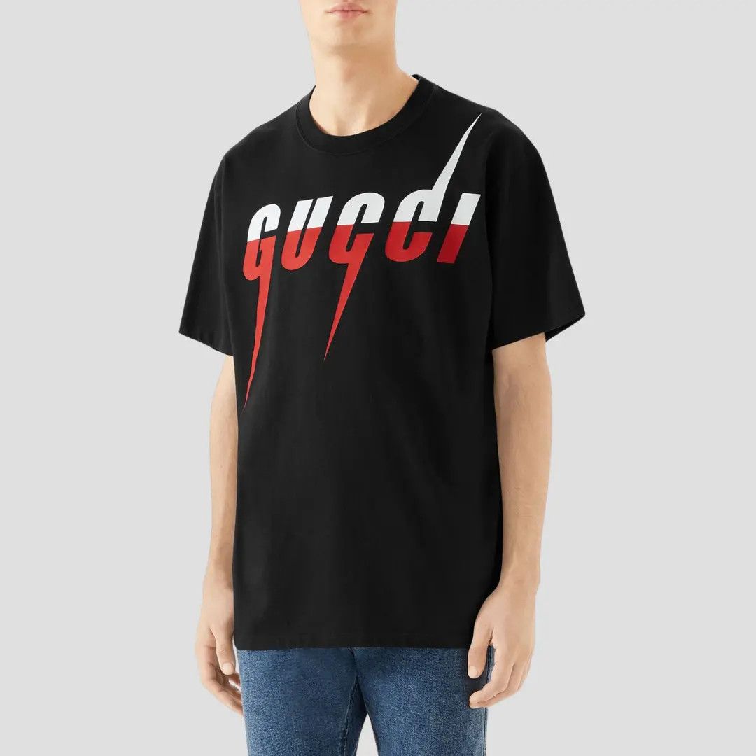 Gucci o1loc1c1125 S/S Over T Shirt Cotton Jersey Medley in Black Size US XS / EU 42 / 0 - 2 Thumbnail