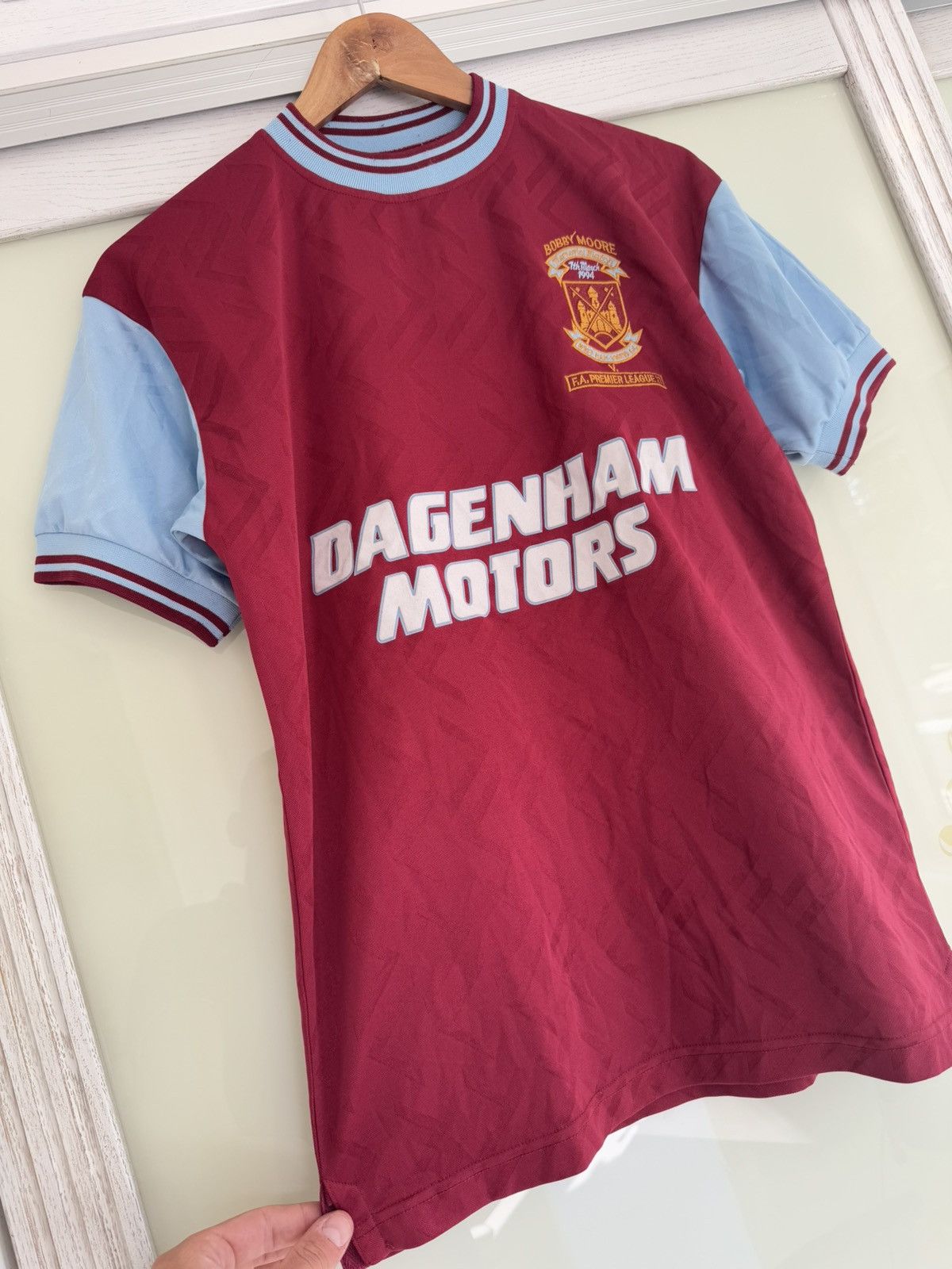 Other Vintage West Ham 1994 Score Draw Soccer Jersey Football Kit Size US S / EU 44-46 / 1 - 4 Thumbnail