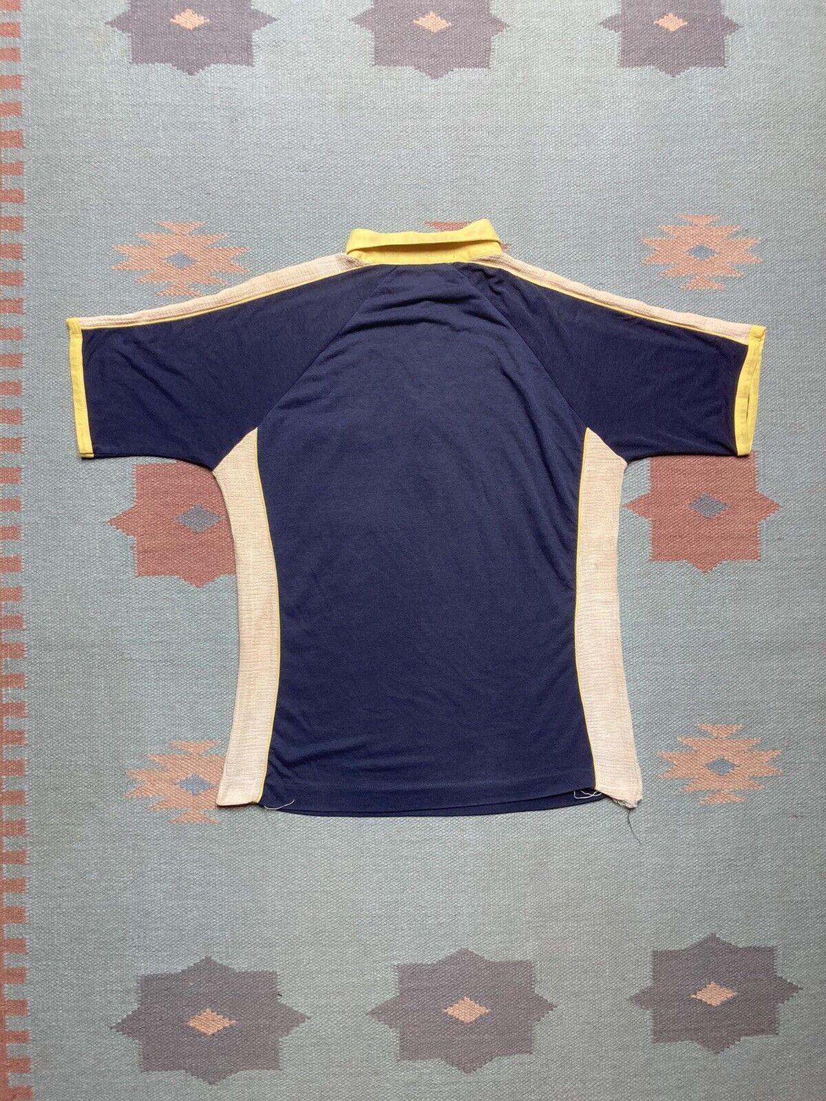 Vintage VTG 70s 80s polo shirt soft mesh accents blue adult medium Size US M / EU 48-50 / 2 - 6 Thumbnail