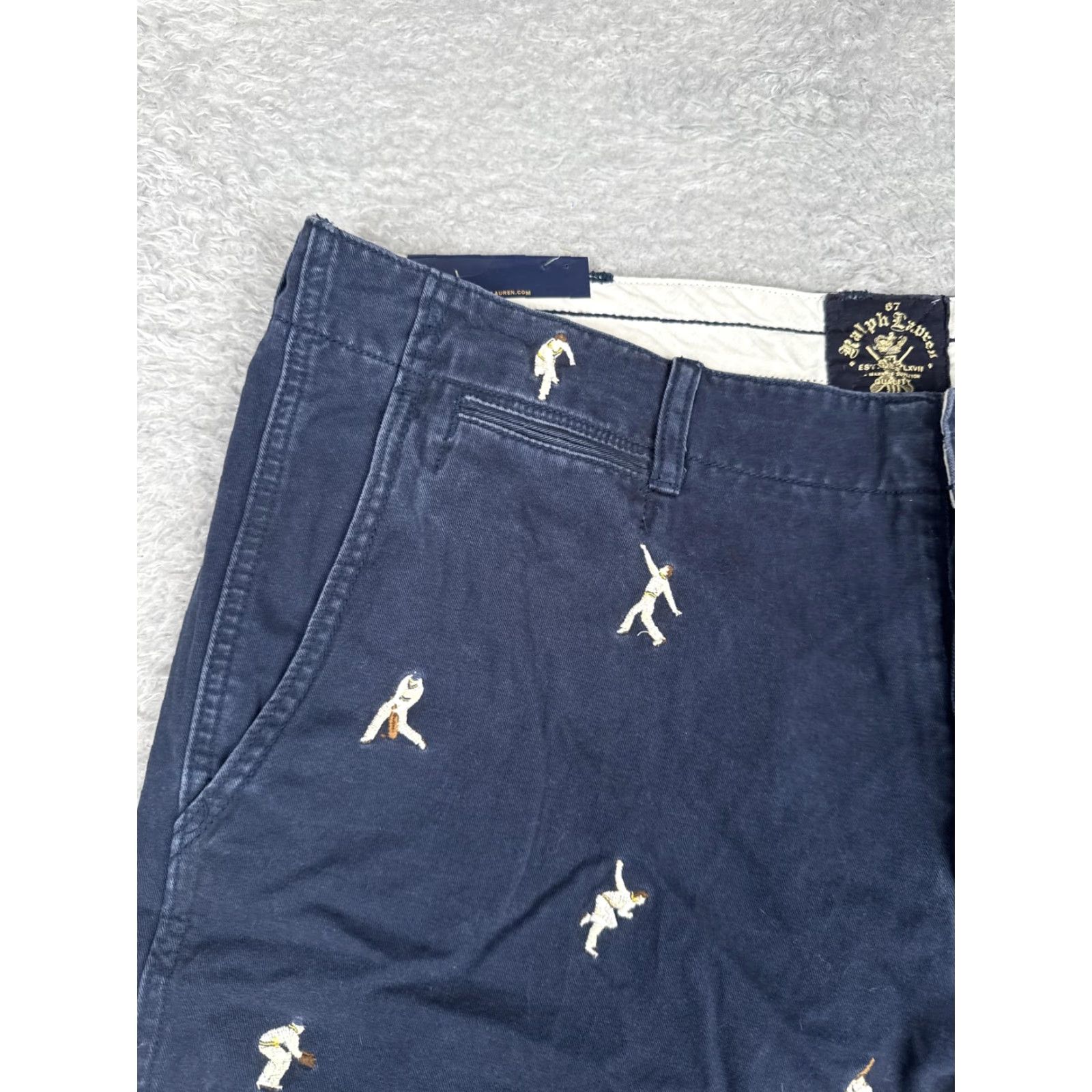 Polo Ralph Lauren Polo Ralph Lauren Shorts Mens 40 Blue Chino Cricket Player Embroidered Casual Size US L / EU 52-54 / 3 - 5 Thumbnail