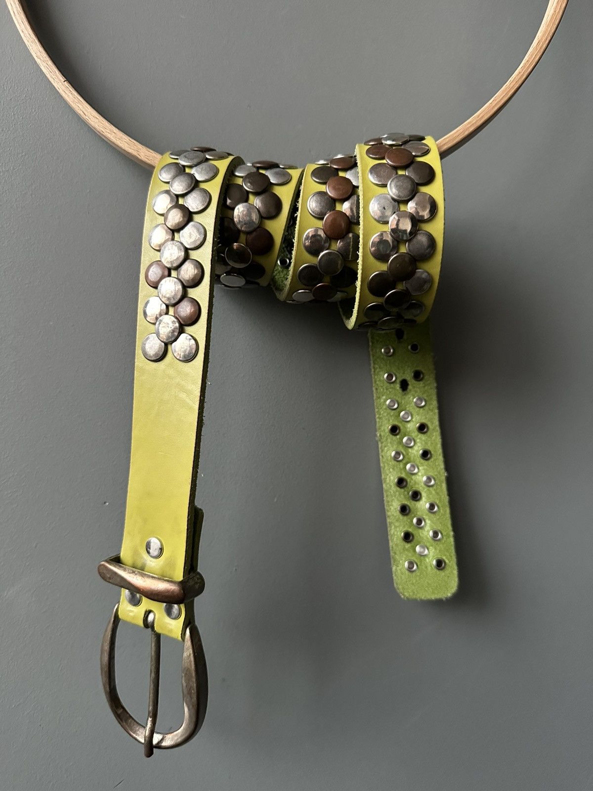 Vintage Bernd Gotz Studded Leather Belt Punk/Avant-Garde Size ONE SIZE - 1 Thumbnail