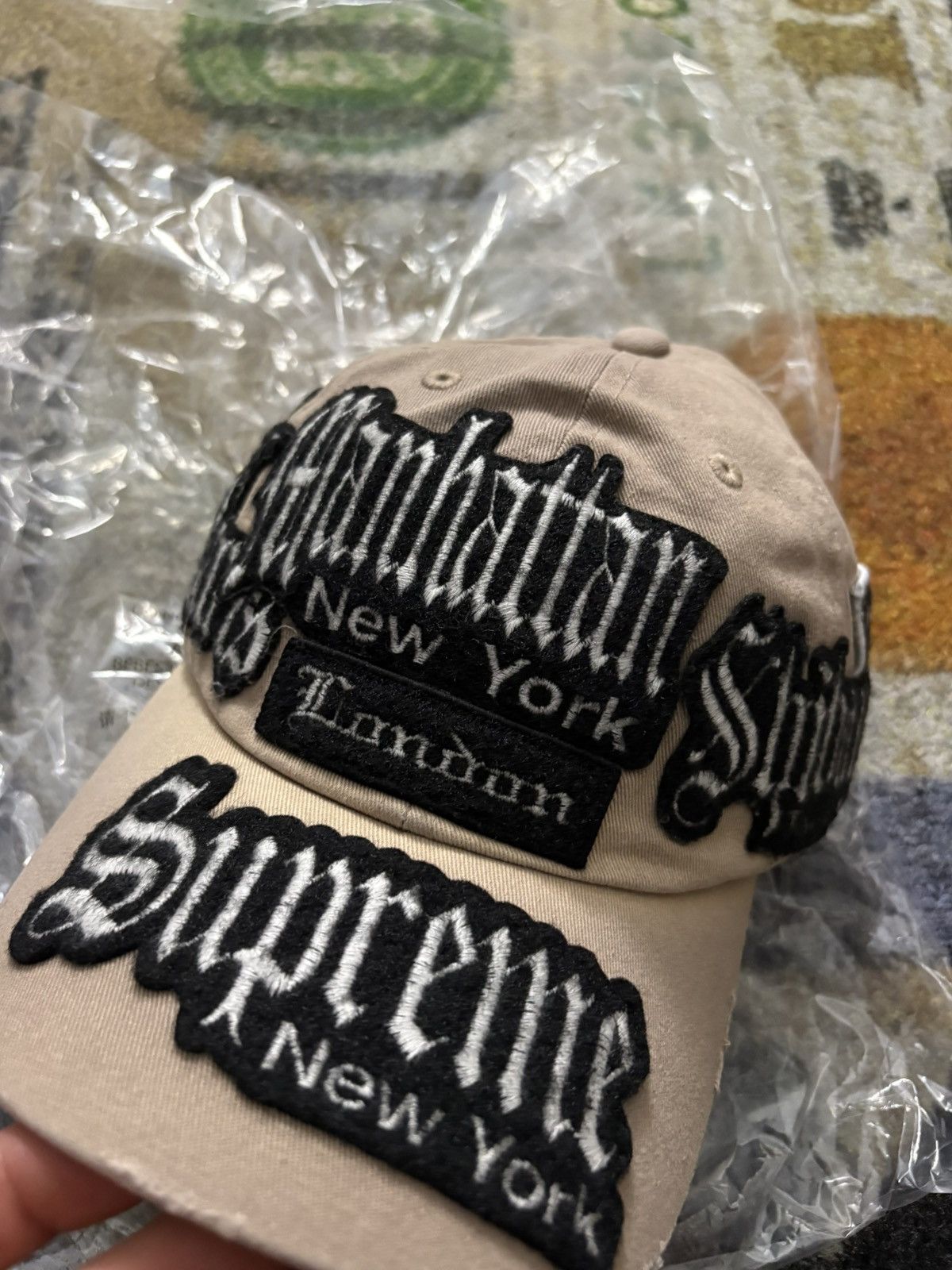 Supreme Supreme City Patches 6-Panel Hat Tan Size ONE SIZE - 2 Thumbnail