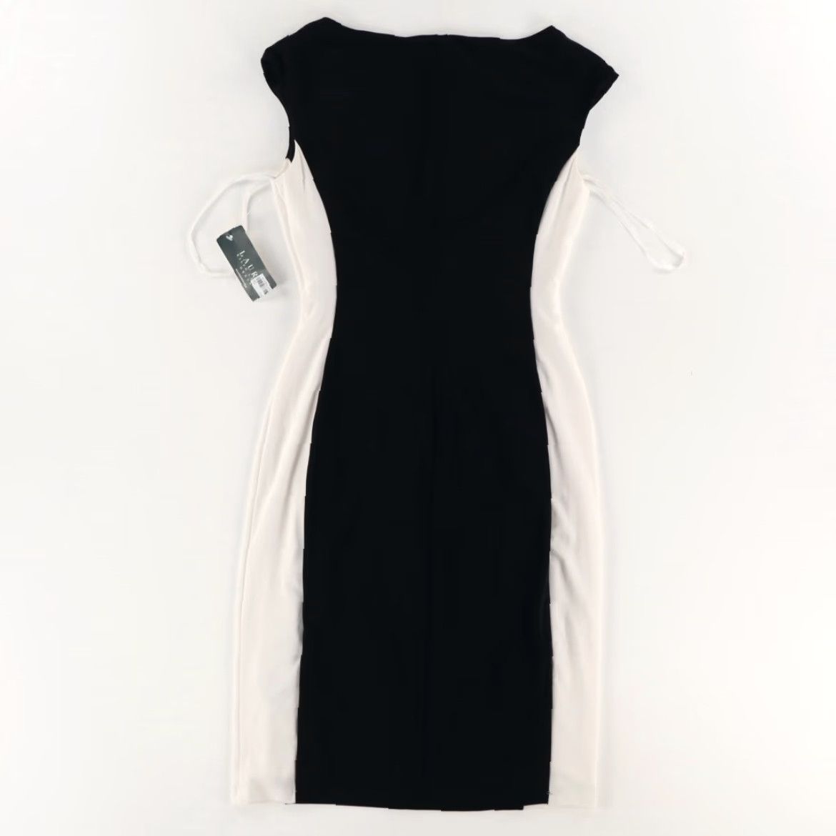 Ralph Lauren Lauren Ralph Lauren Dress Women's Midi Bodycon Colorblock Black 2 Size XS / US 0-2 / IT 36-38 - 4 Thumbnail