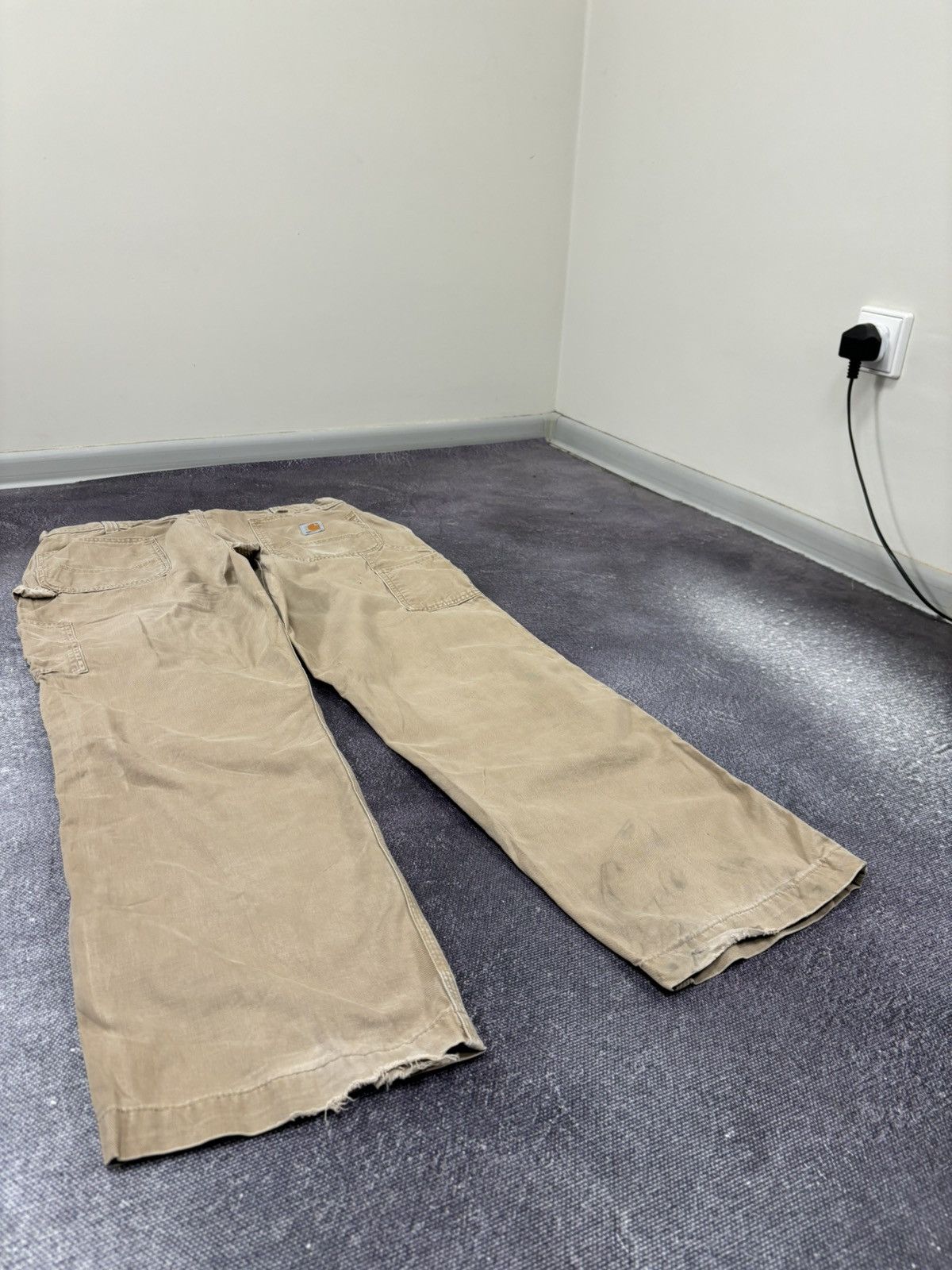 Carhartt Vintage Carhartt USA Cream Work Hype Baggy Carpenter Pants Size US 36 / EU 52 - 4 Thumbnail
