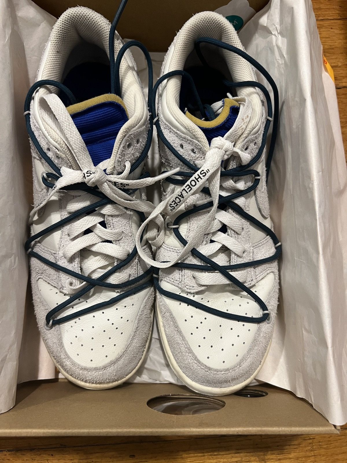 Nike × Off-White Nike Off-White Dunk Low Lot 16 Size US 10.5 / EU 43-44 - 6 Thumbnail