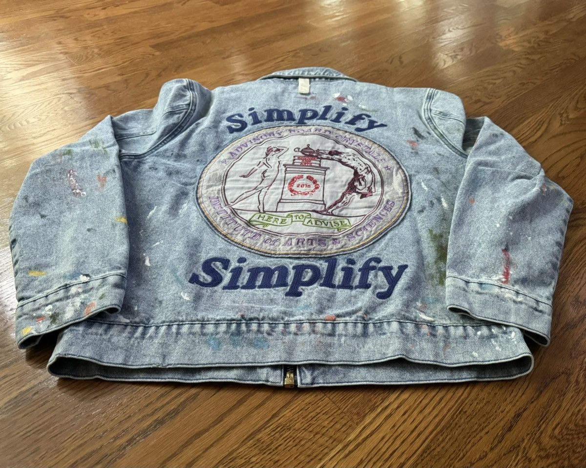Advisory Board Crystals × Guess ABC Painted Blue Denim Jacket ABCd. Artist Recluse Jean Size US S / EU 44-46 / 1 - 9 Thumbnail