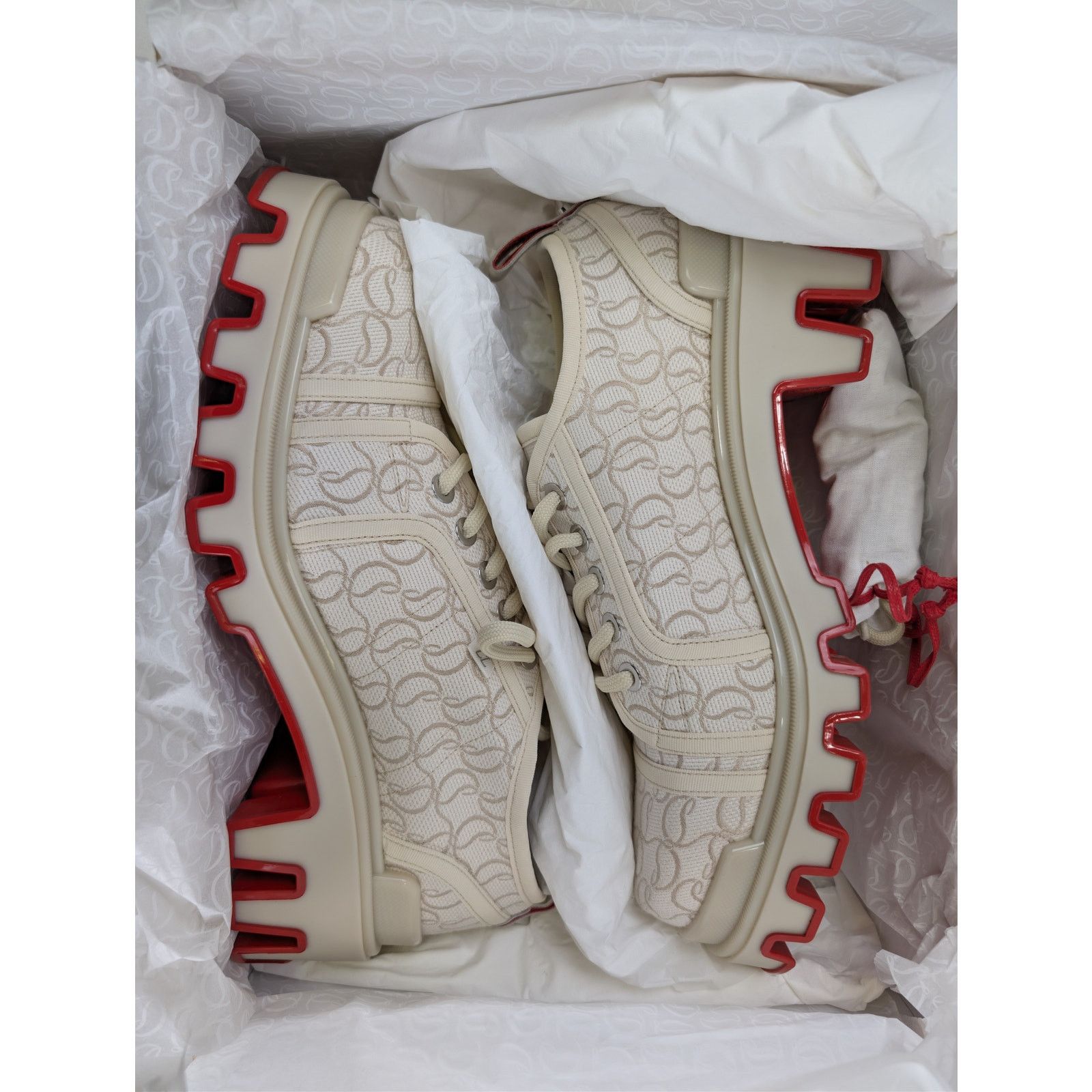 Christian Louboutin o1rshd1 Panamic Dune jacquard-logo Derby shoe Boots natural Size US 12 / EU 45 - 20 Thumbnail