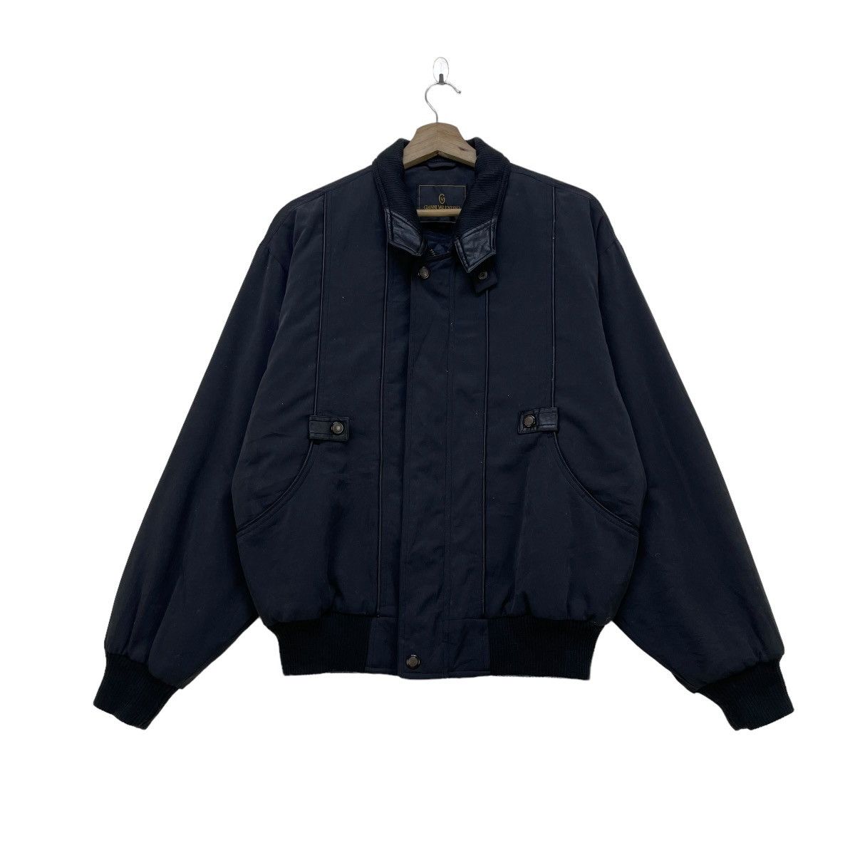 Vintage 💥Italian Designer Gianni Valentino Bomber Jacket Size US M / EU 48-50 / 2 - 1 Thumbnail