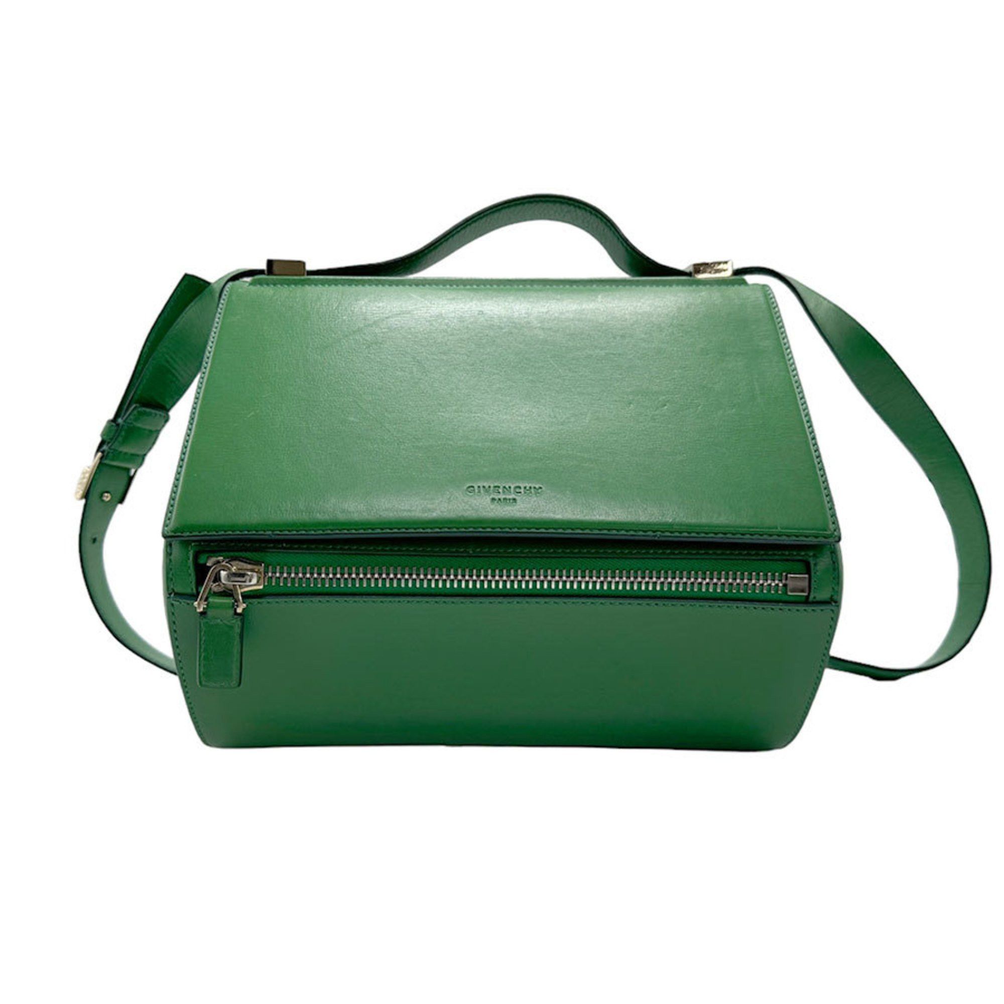 Givenchy Shoulder Bag Box Leather Green Women's Z2130
