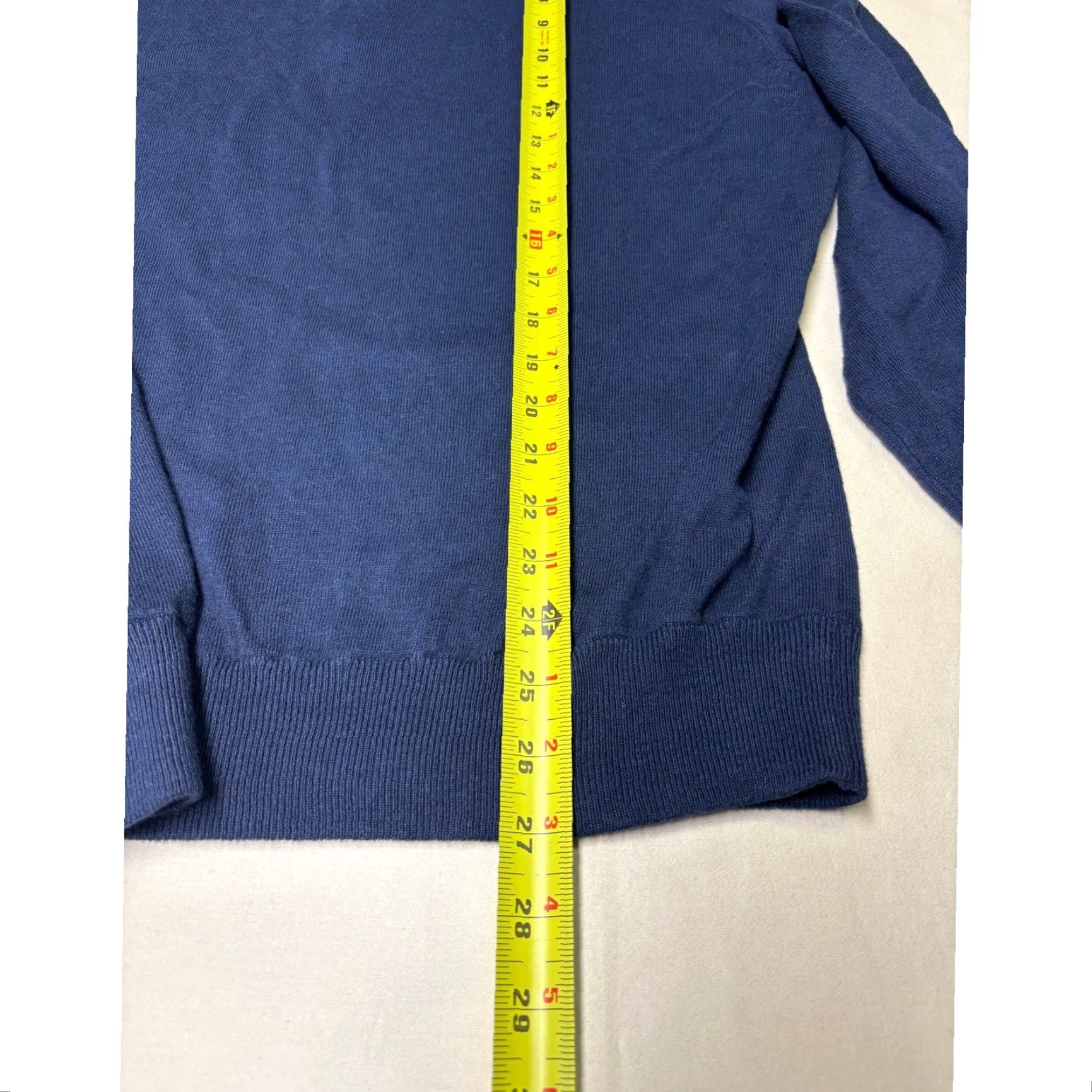 Vintage NWT Graham Luxe Sweater 1/4 Zip Blue Depths XL Cotton Rayon Silk Size US XL / EU 56 / 4 - 6 Thumbnail