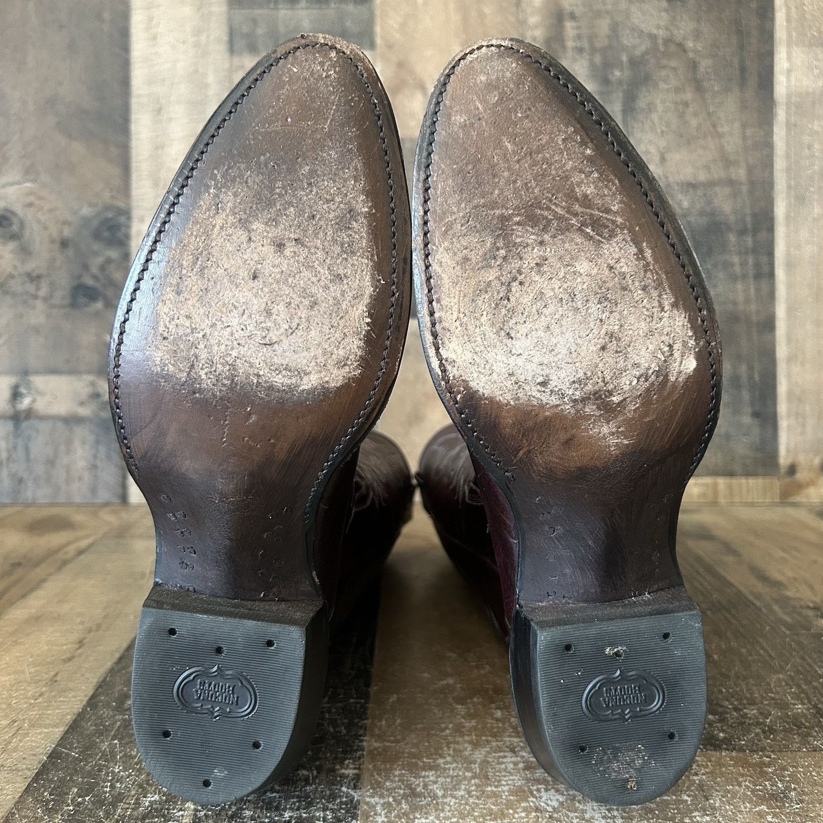 Nocona Boots Nocona Vintage Burgundy Western Cowboy Boots Mens 7.5 D Size US 7.5 / EU 40-41 - 4 Thumbnail