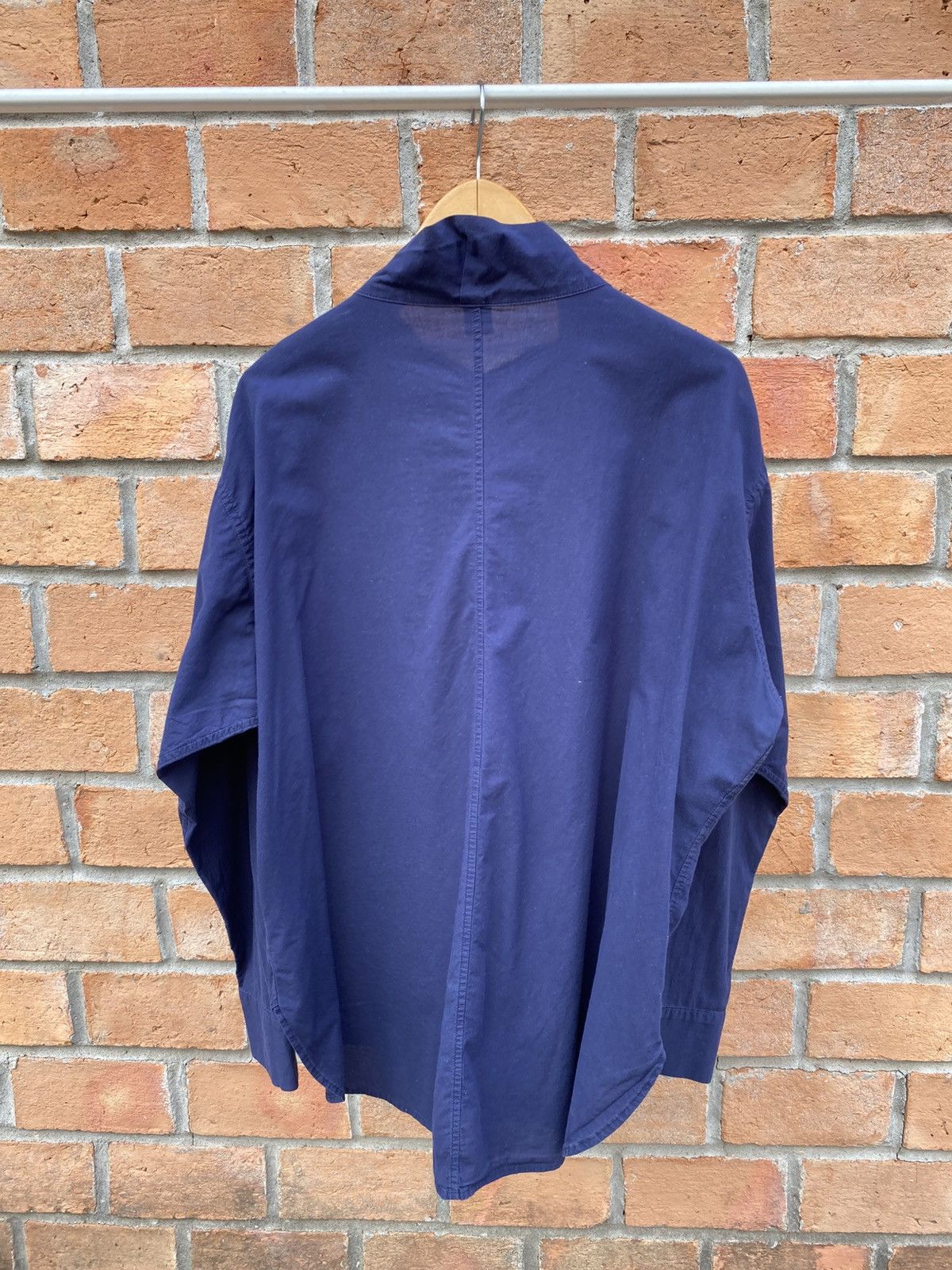 Y's Y's Yohji Yamamoto Blue Mandarin Collar Shirt Size US M / EU 48-50 / 2 - 15 Thumbnail