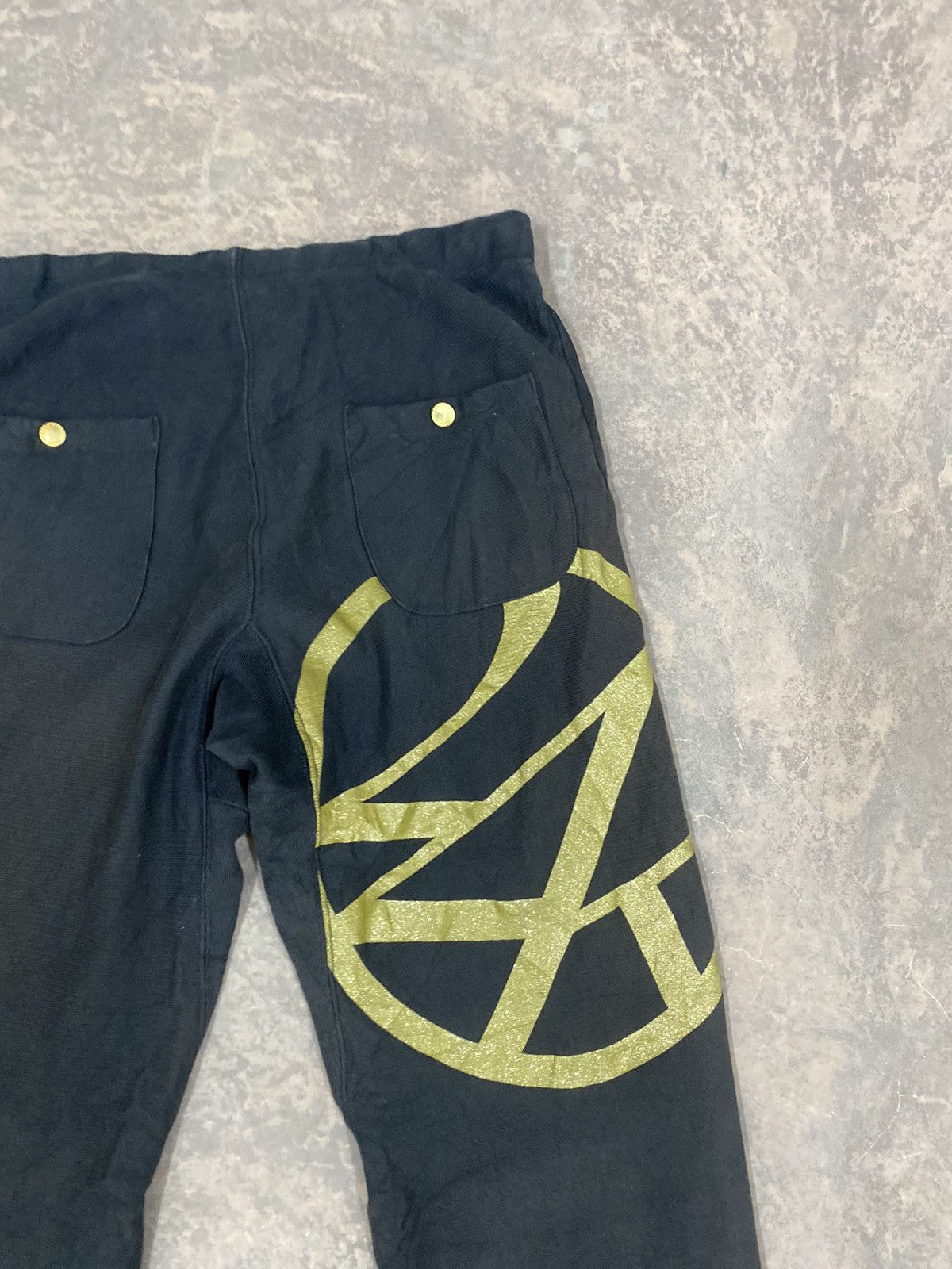 Hysteric Glamour × Japanese Brand × Le Grande Bleu (L.G.B.) FADED CHAMPION X 24KARATS SWEATPANTS LGB PUNK GRUNGE Size US 30 / EU 46 - 9 Thumbnail